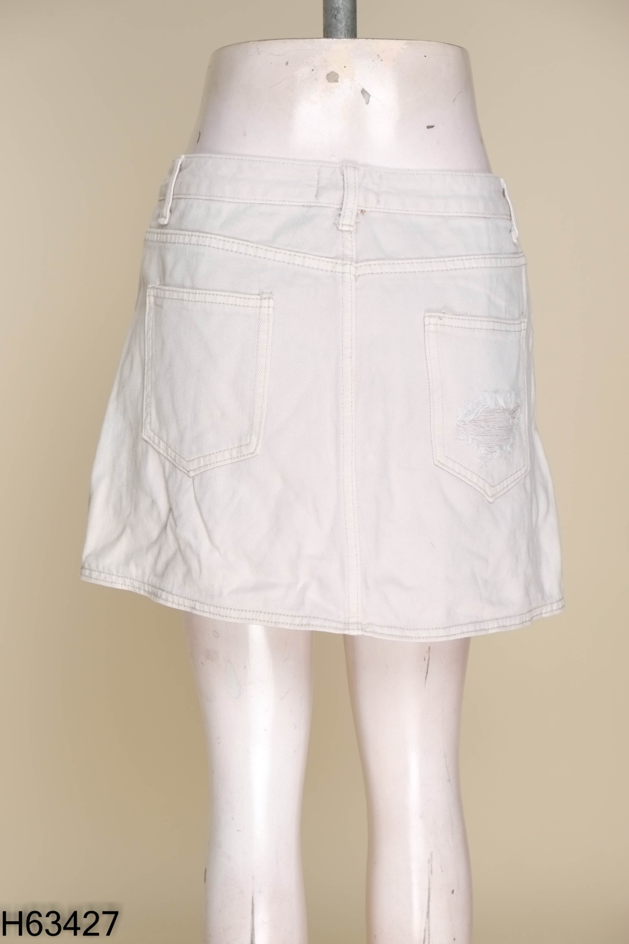 Chân váy jeans be xám