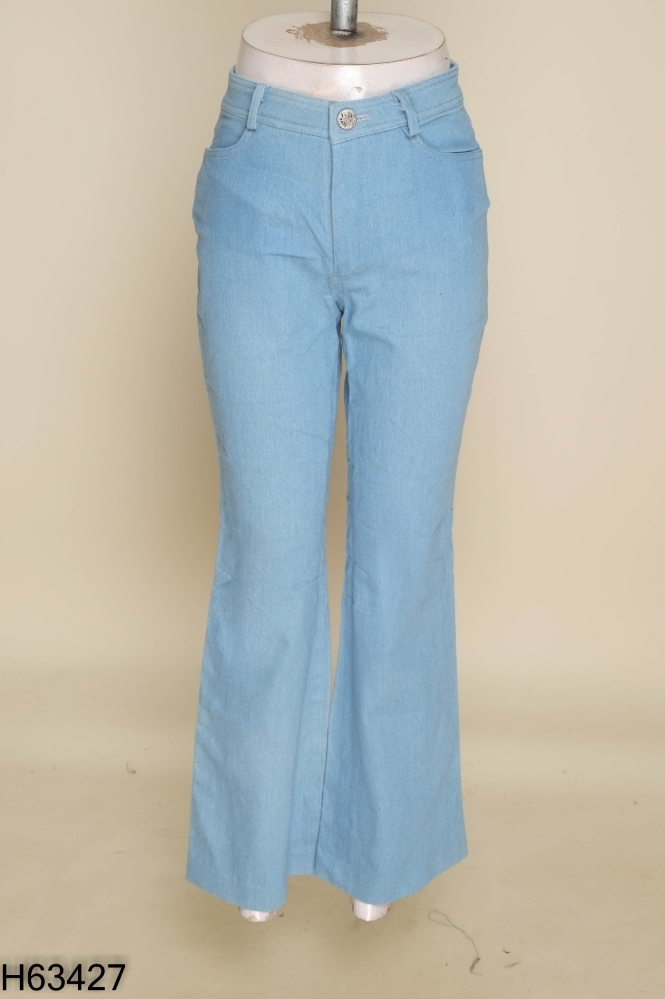 Quần DARLING DIVA jeans xanh ống loe