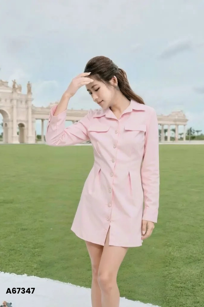 Váy be cổ sơ mi