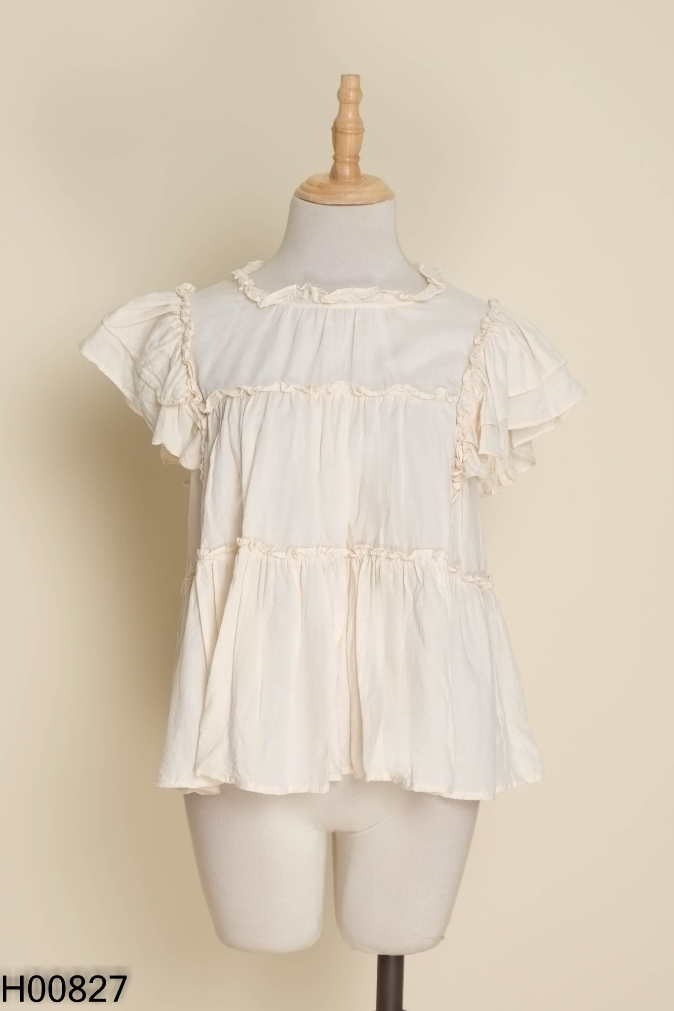 Áo babydoll đũi be
