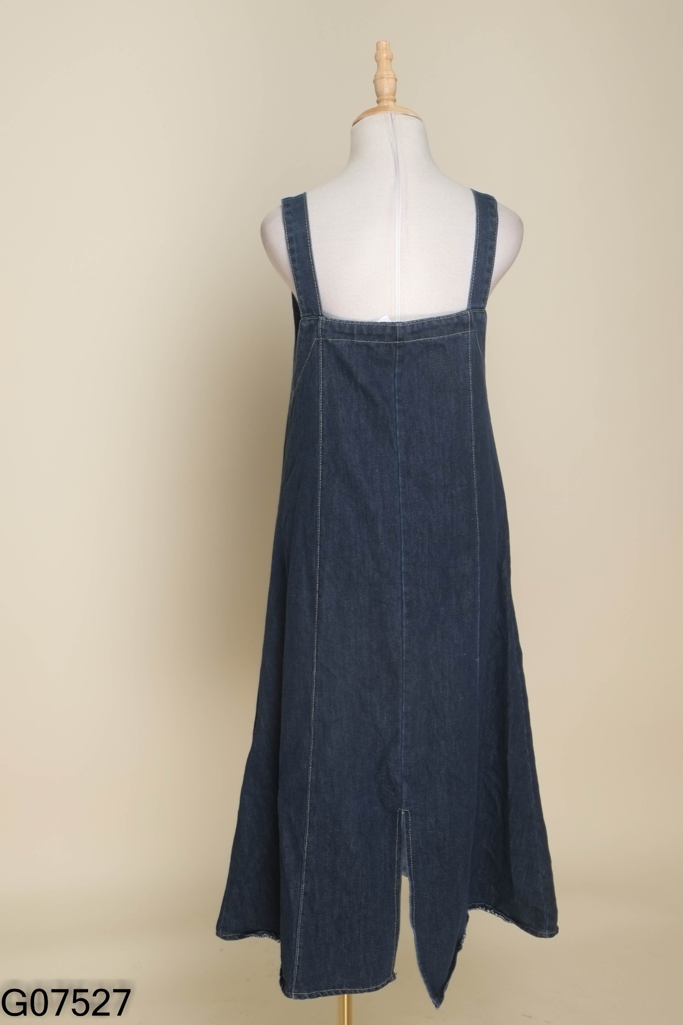 Váy jeans xanh suông