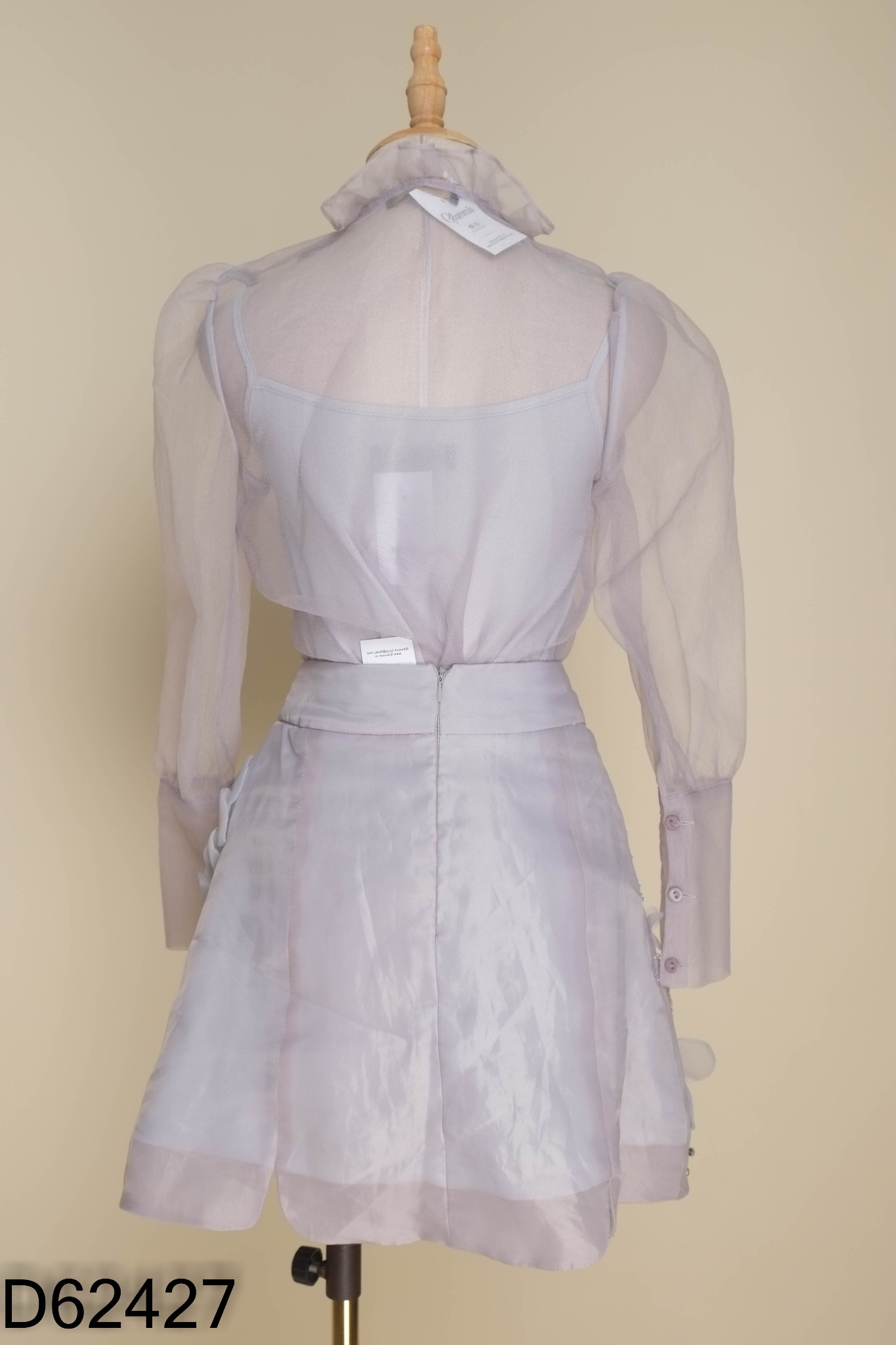 Set Áo RUBY HOUSE chiffon xám + chân váy đính cườm
