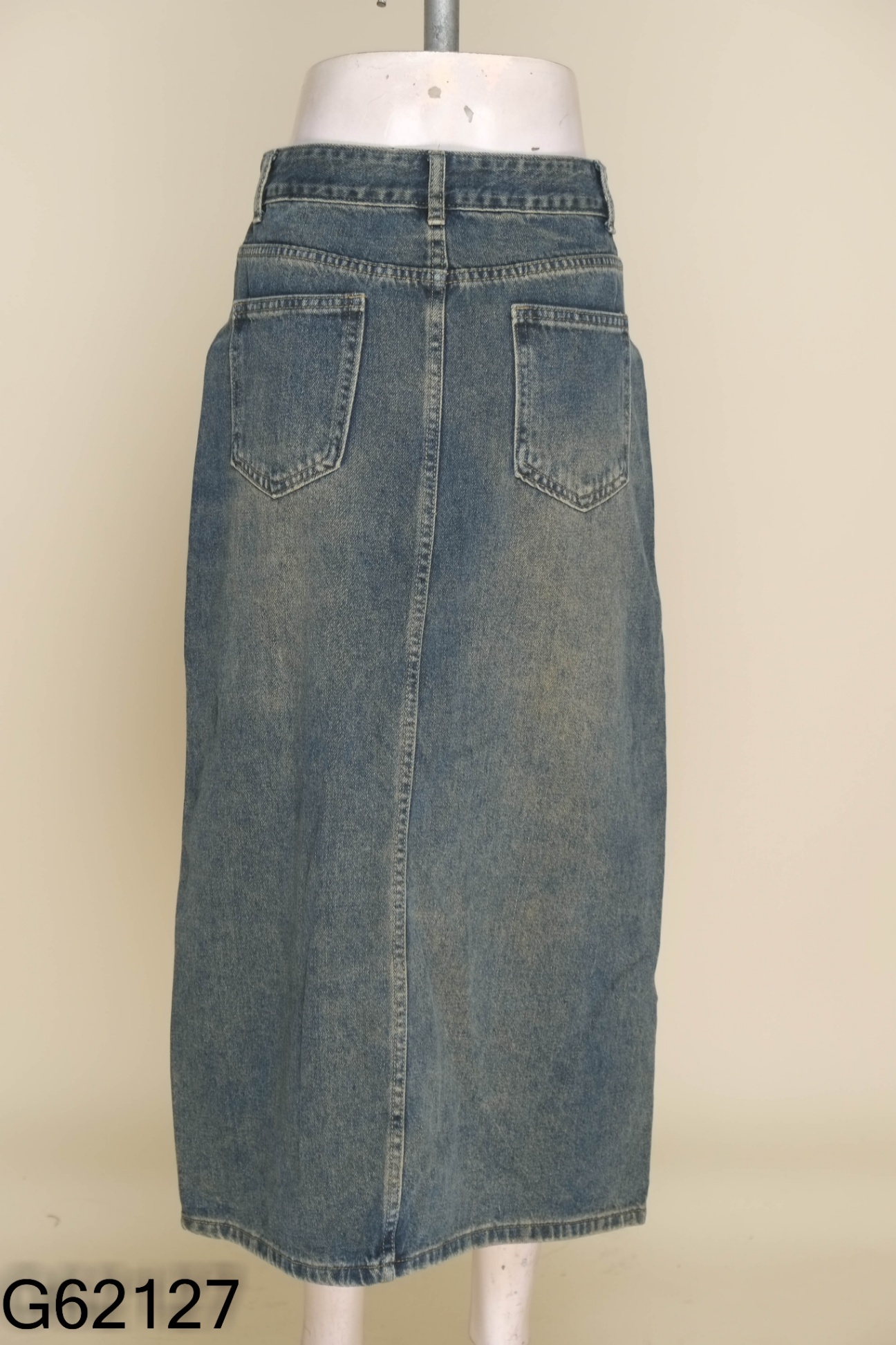 Chân váy jeans xanh chữ