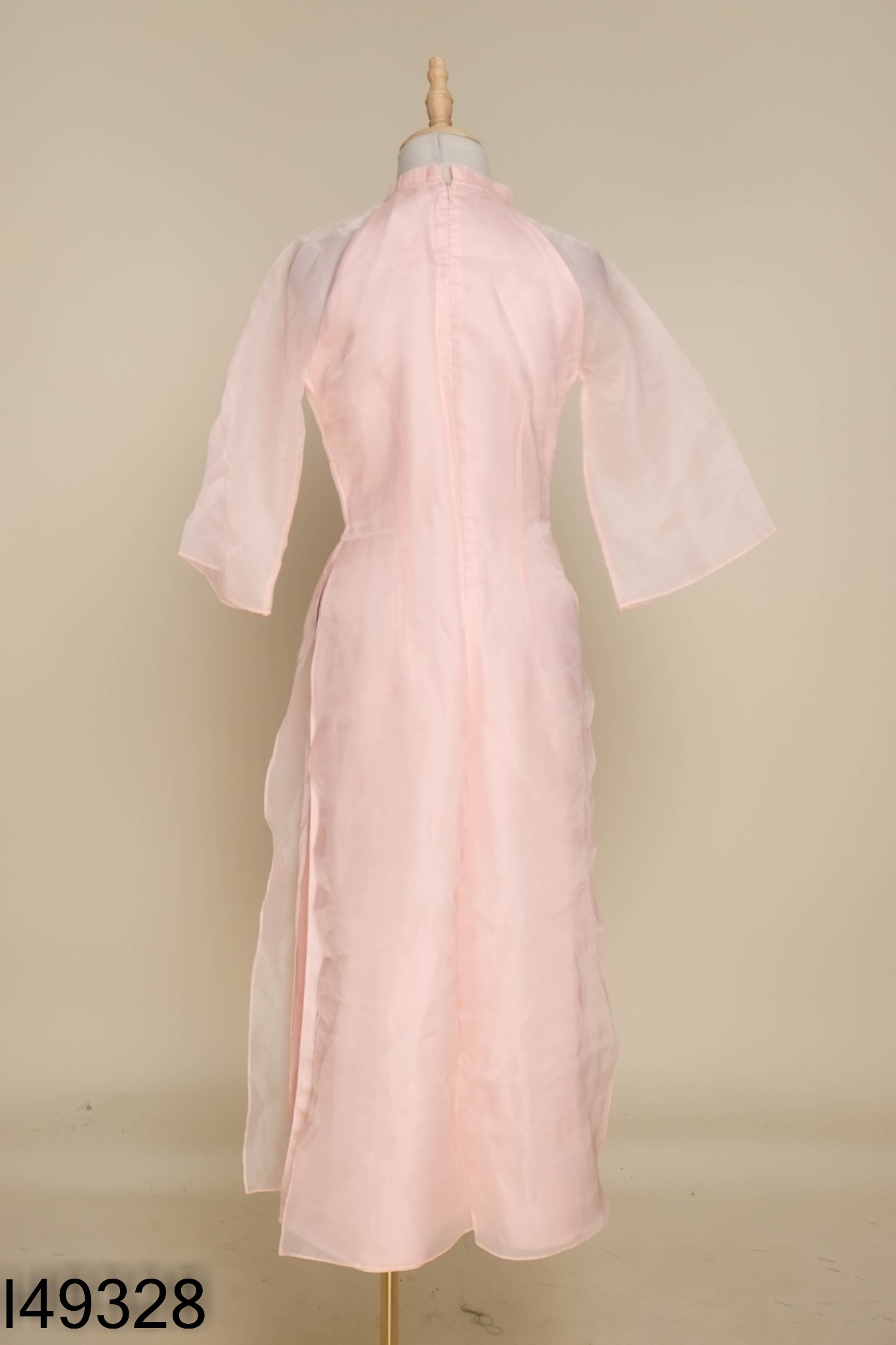 Áo dài hồng đính hoa (KHÔNG QUẦN)