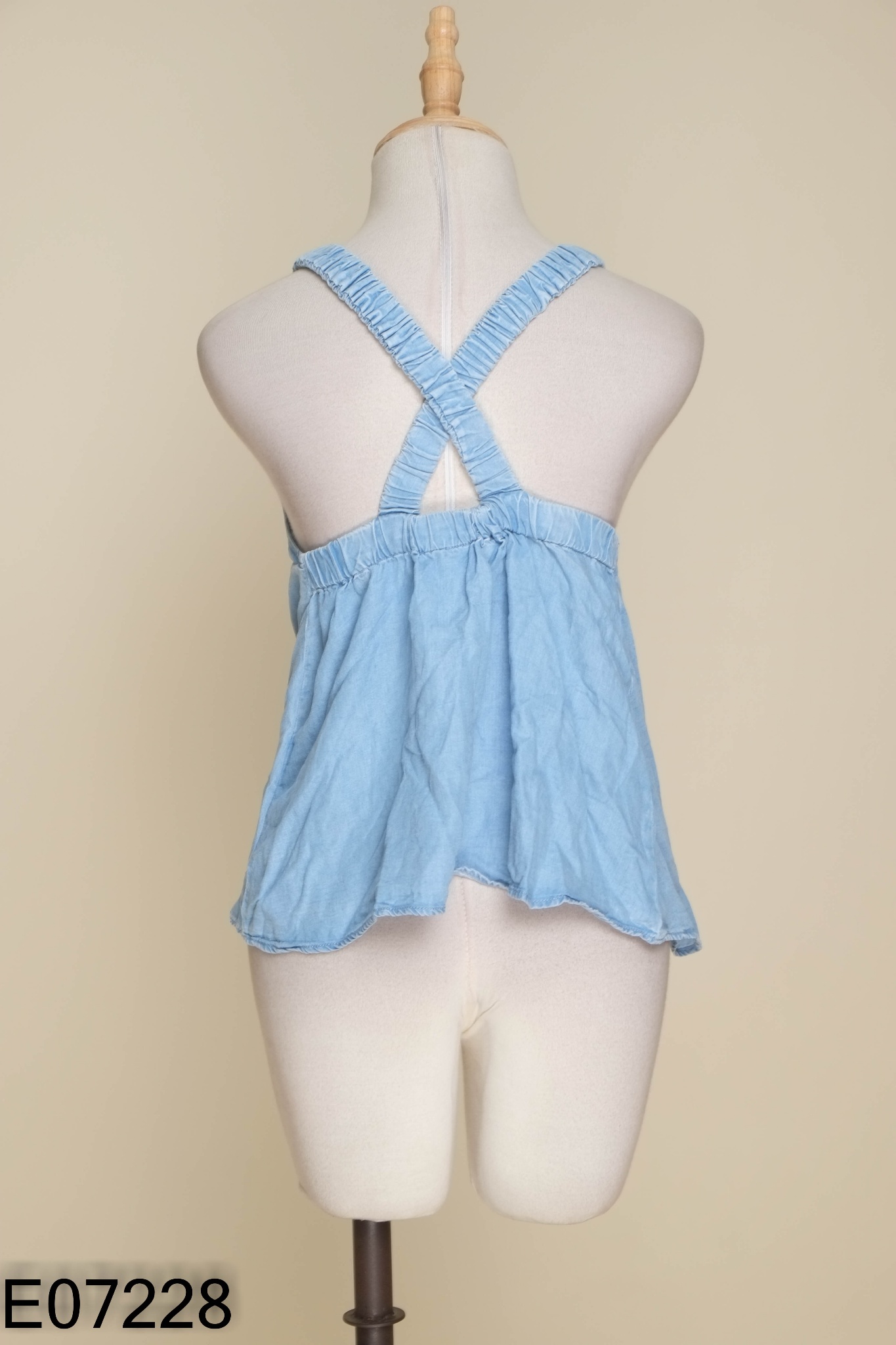 Áo MANGO xanh jeans mềm