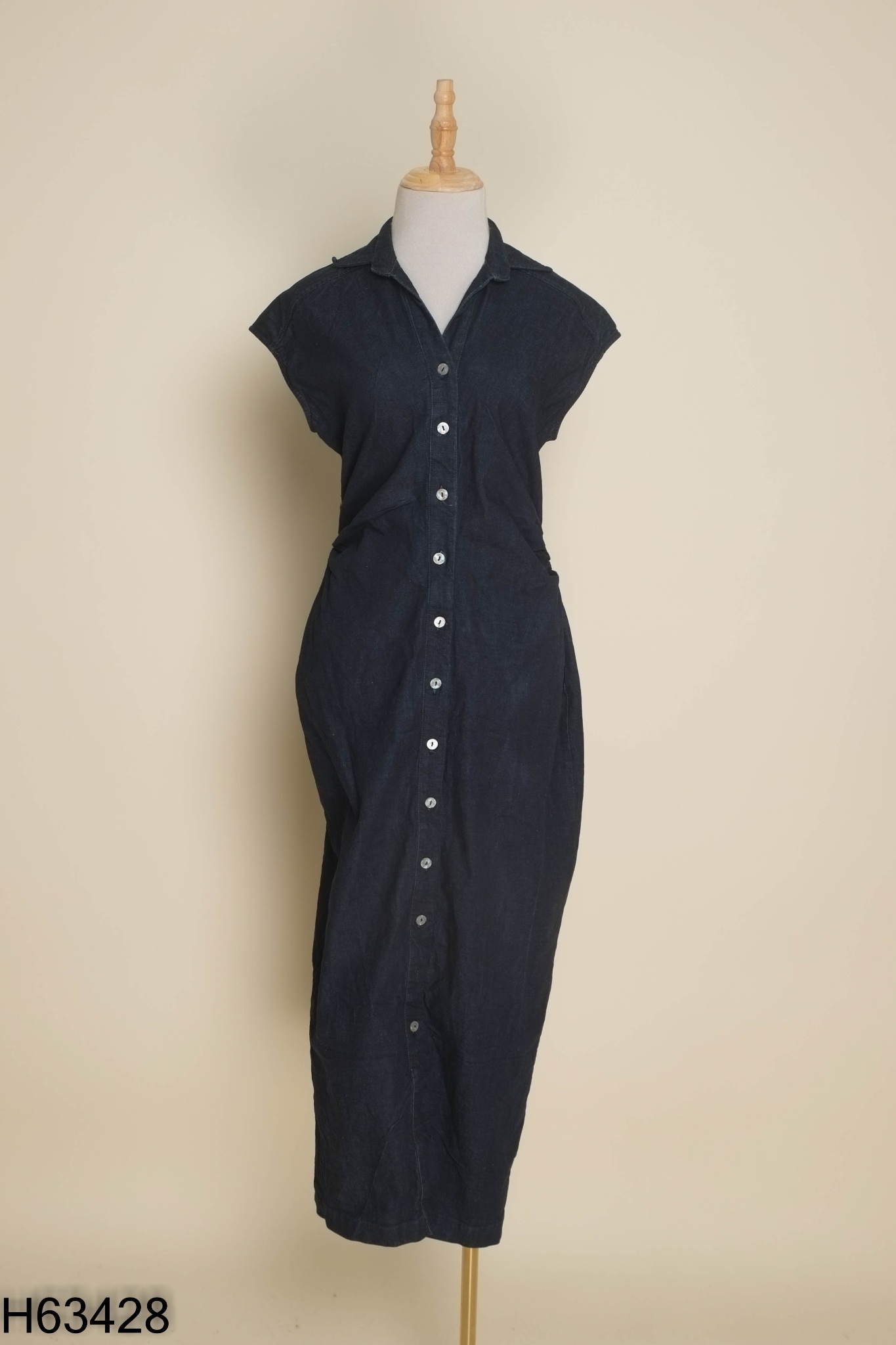 Váy ZARA jeans xanh cài khuy