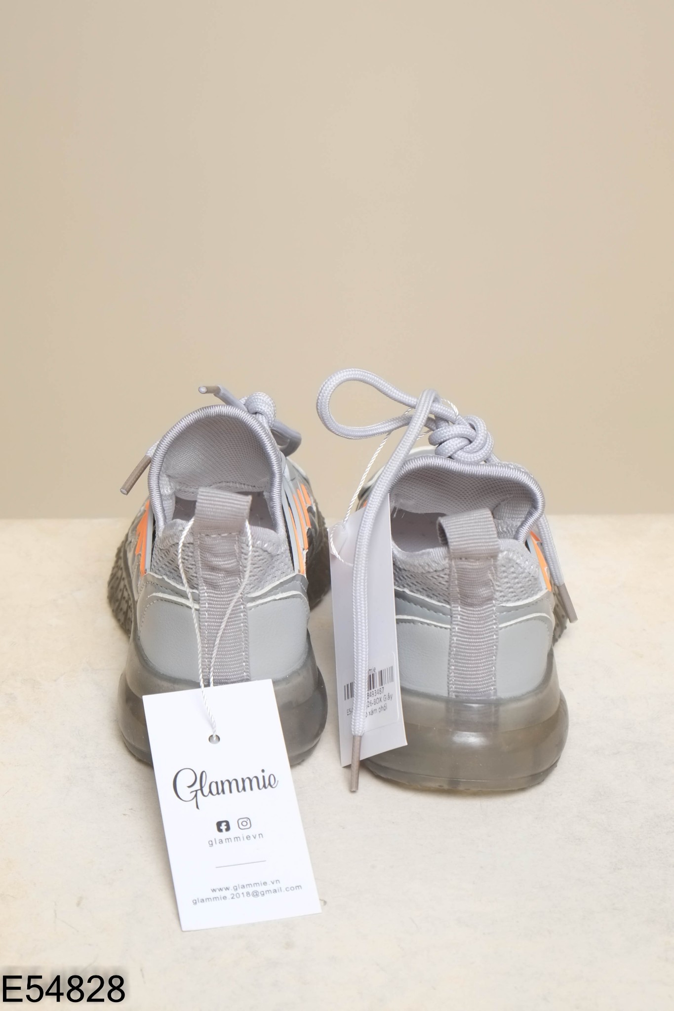 BOX Giầy thể thao xám phối cam KIDS