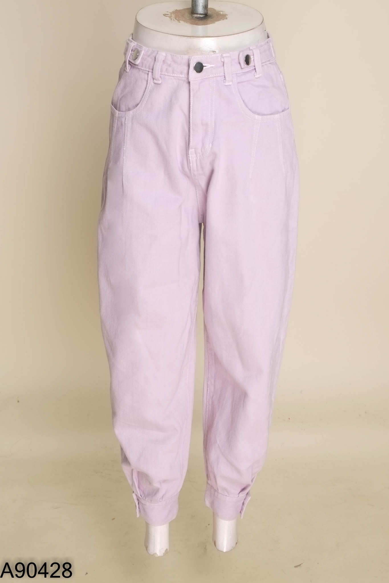 Quần C'CHAT jeans tím nhạt