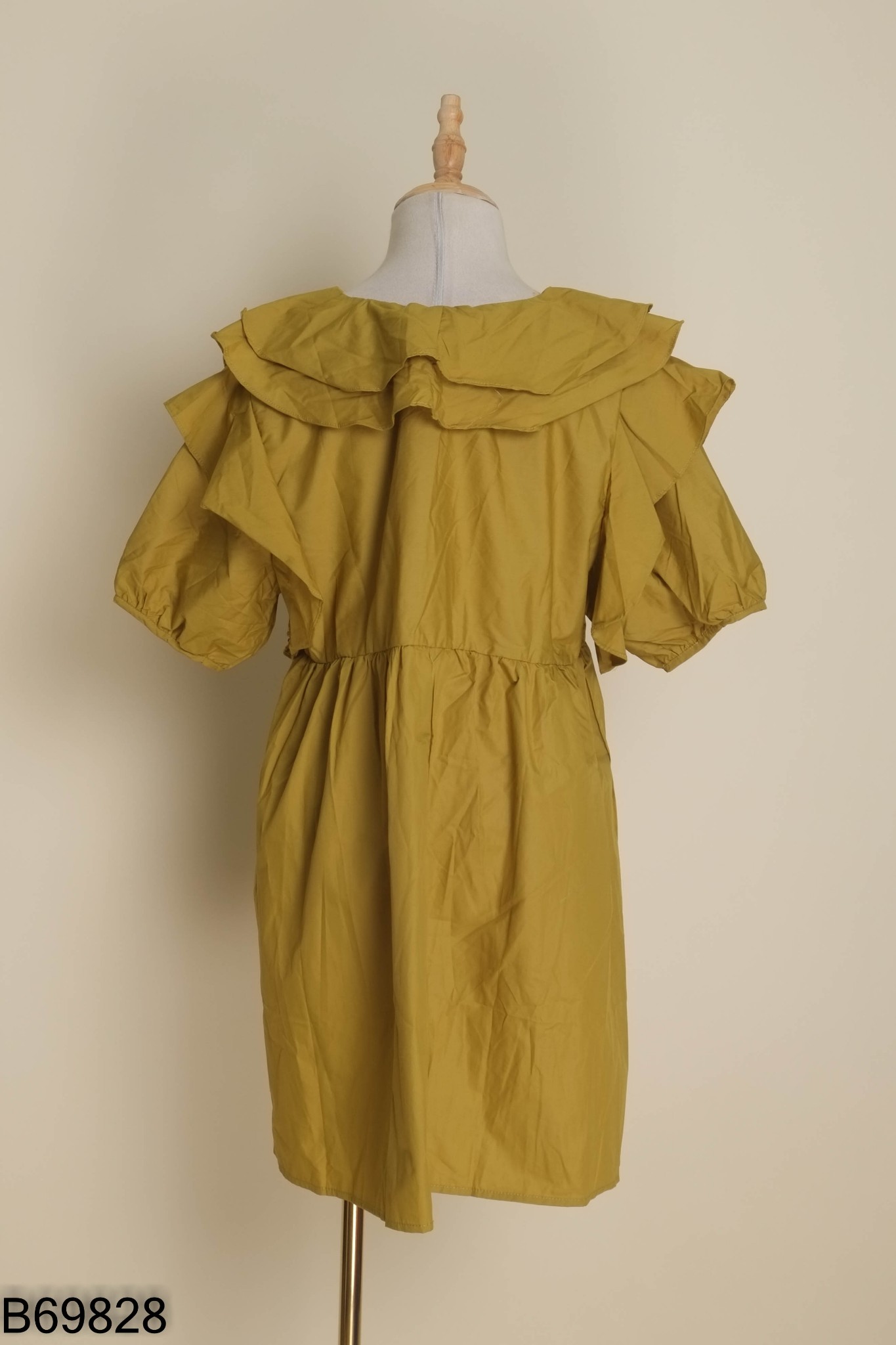 Váy babydoll xanh phối bèo