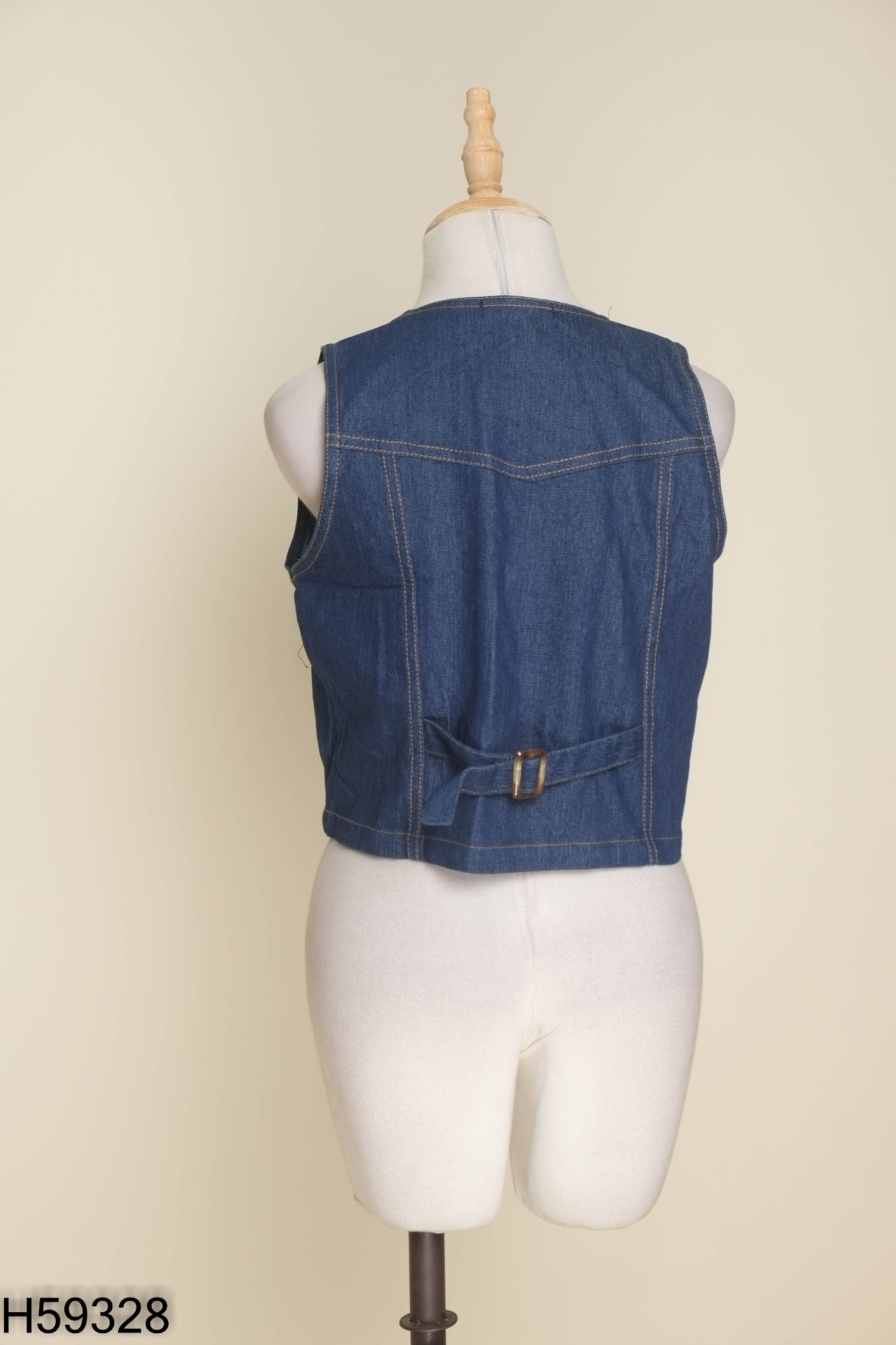 Áo gile BLEUBIRD jeans xanh