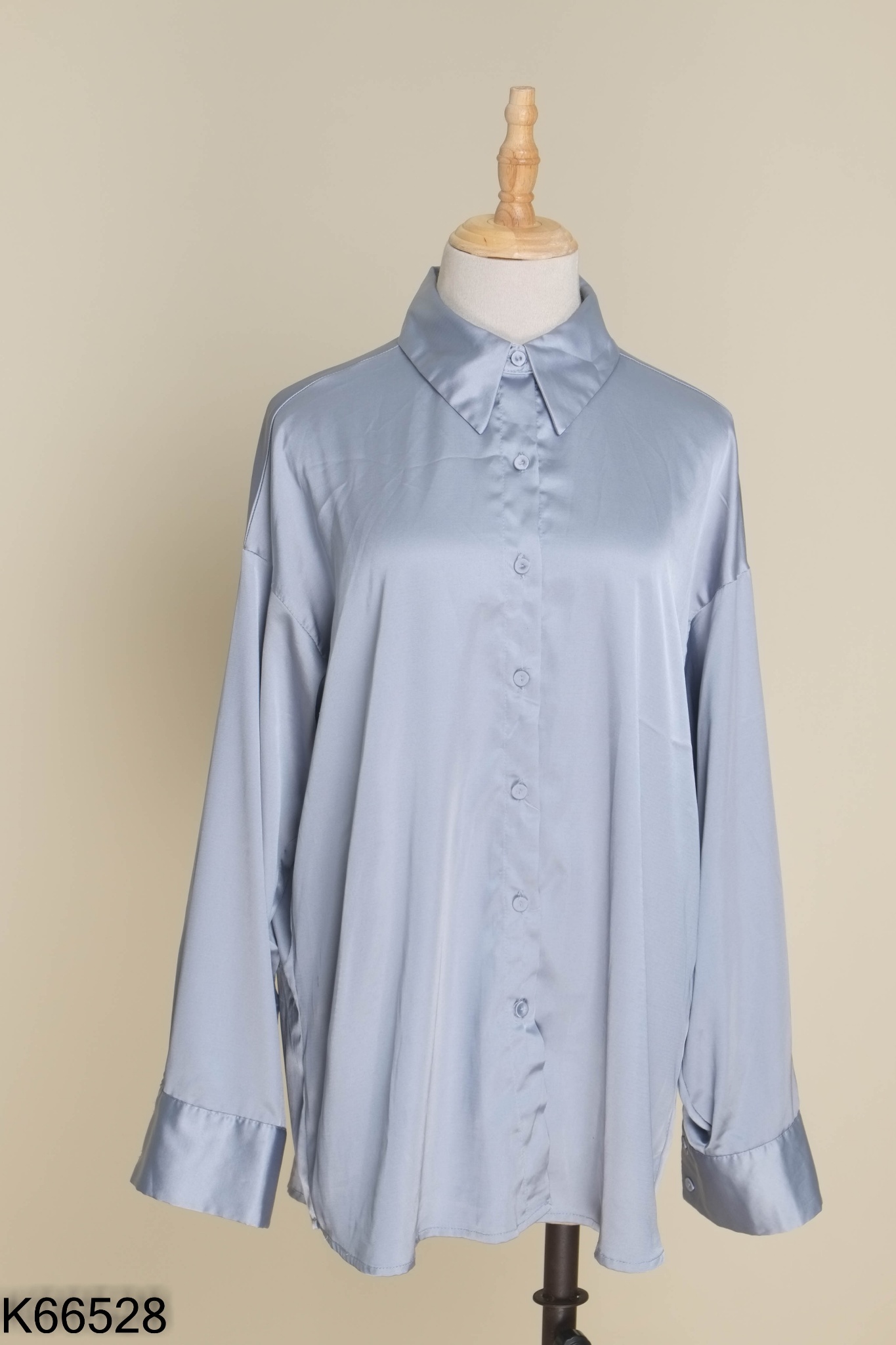 Áo sơ mi lụa xanh (ZARA xuất)