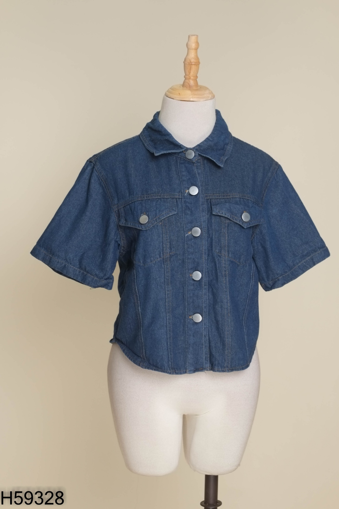 Áo sơ mi jeans xanh