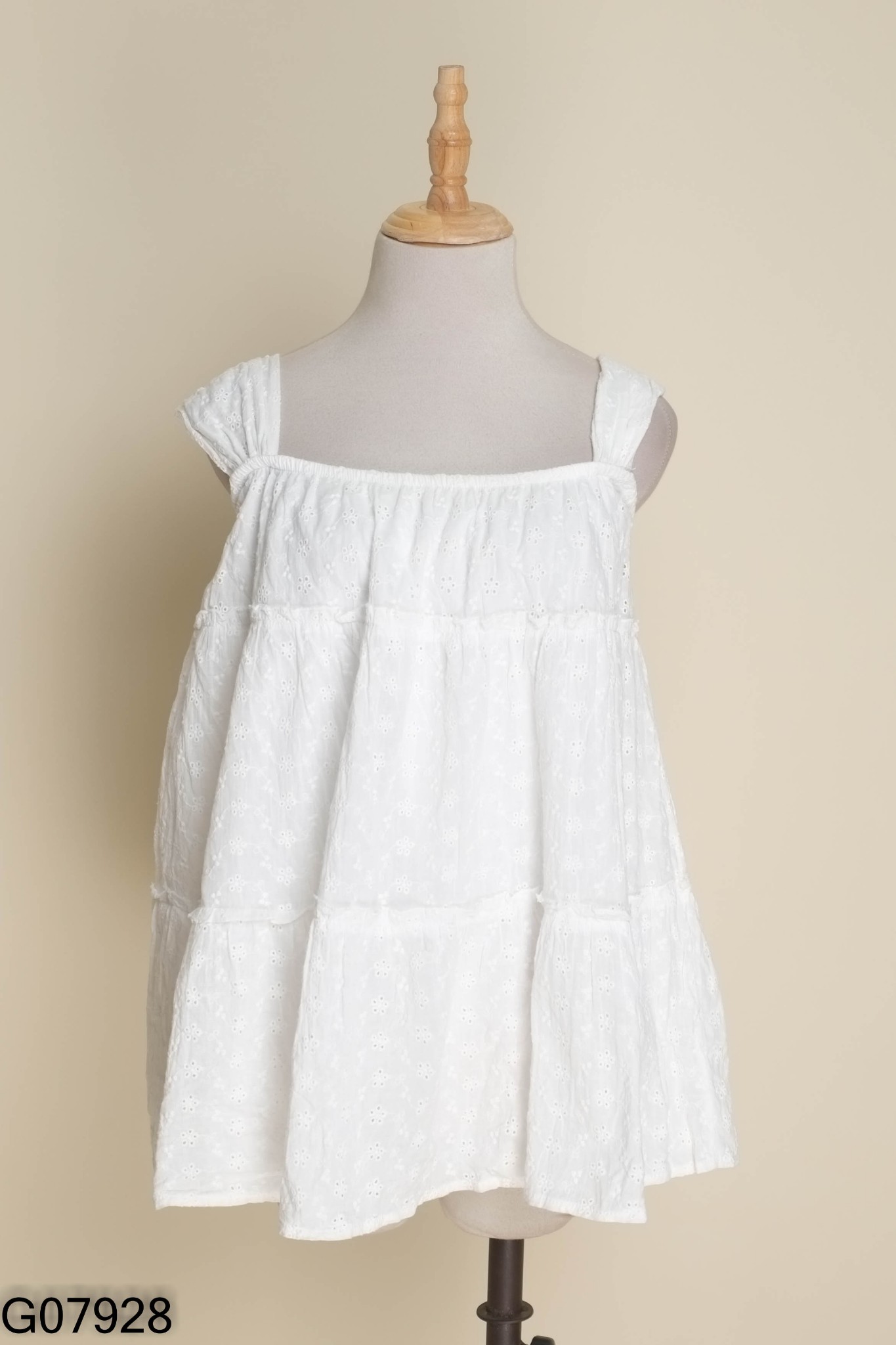 Áo babydoll trắng LOLLIE thêu hoa