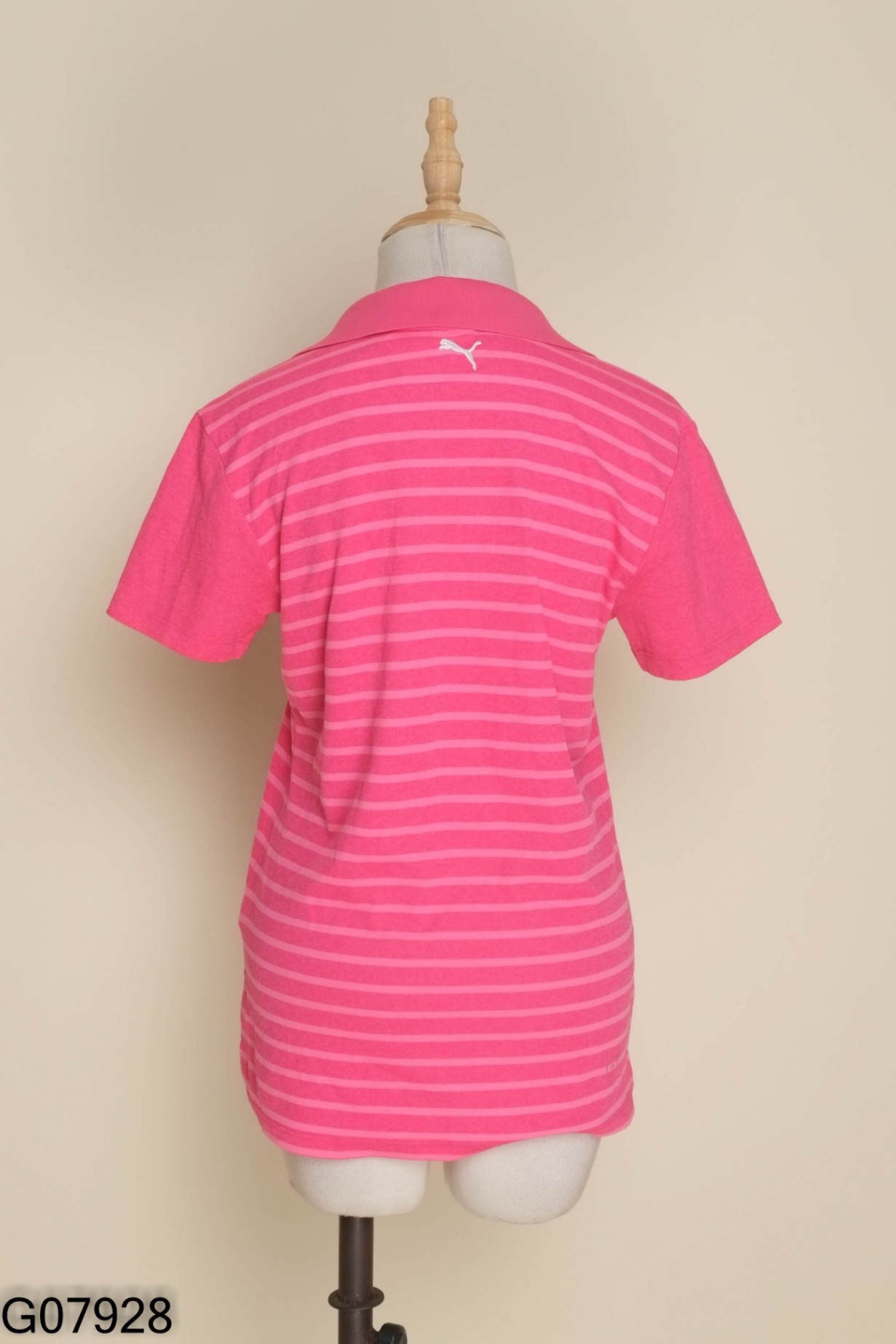 Áo polo PUMA hồng kẻ