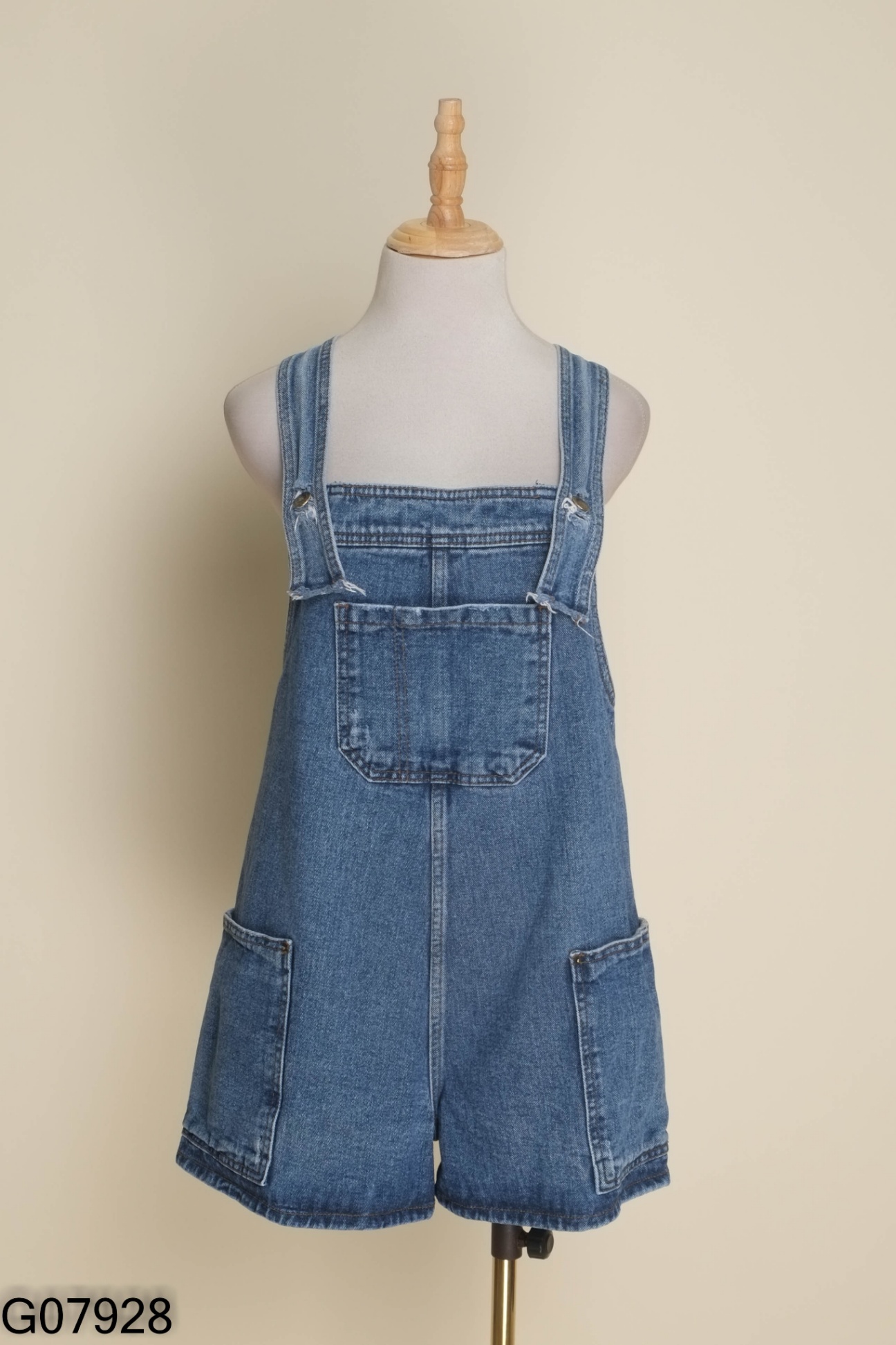 Quần yếm jeans xanh
