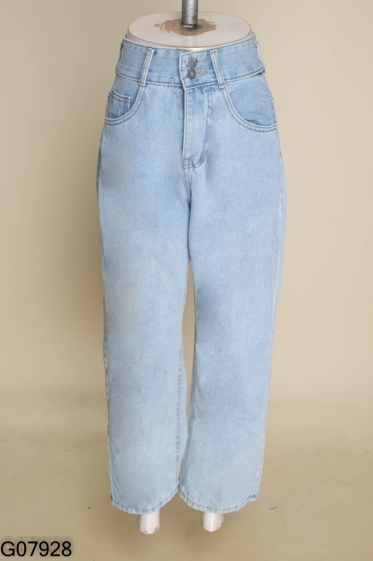 Quần jeans trơn xanh nhạt