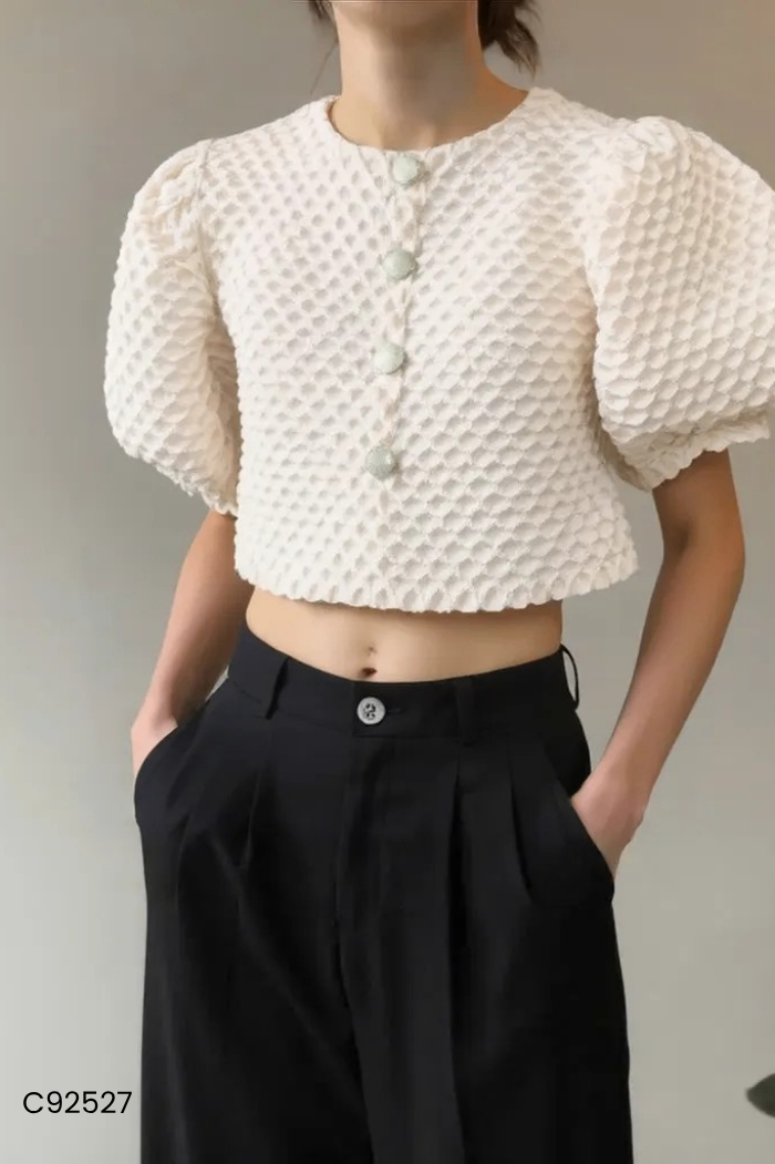 NEWTAG Áo be xốp cúc đá