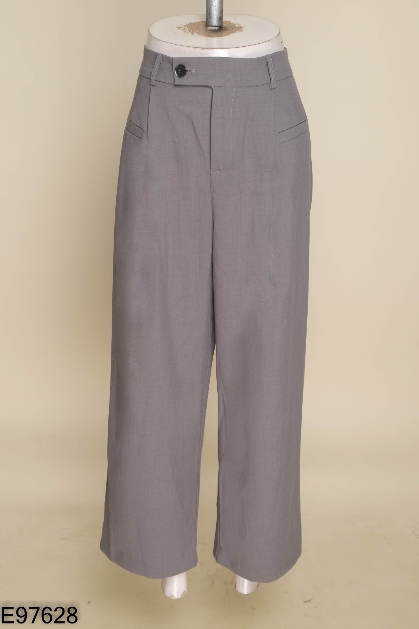 Quần culottes vải xám