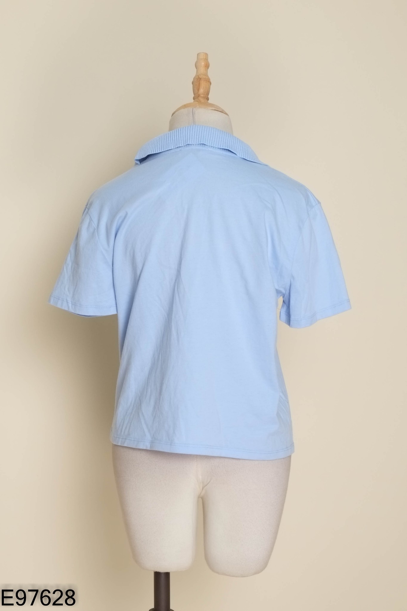 Áo ZARA xanh cổ bẻ