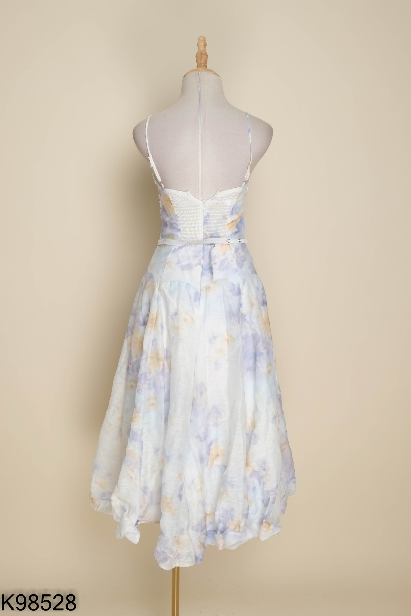 Váy 1999 CLOSET hai dây be hoạ tiết