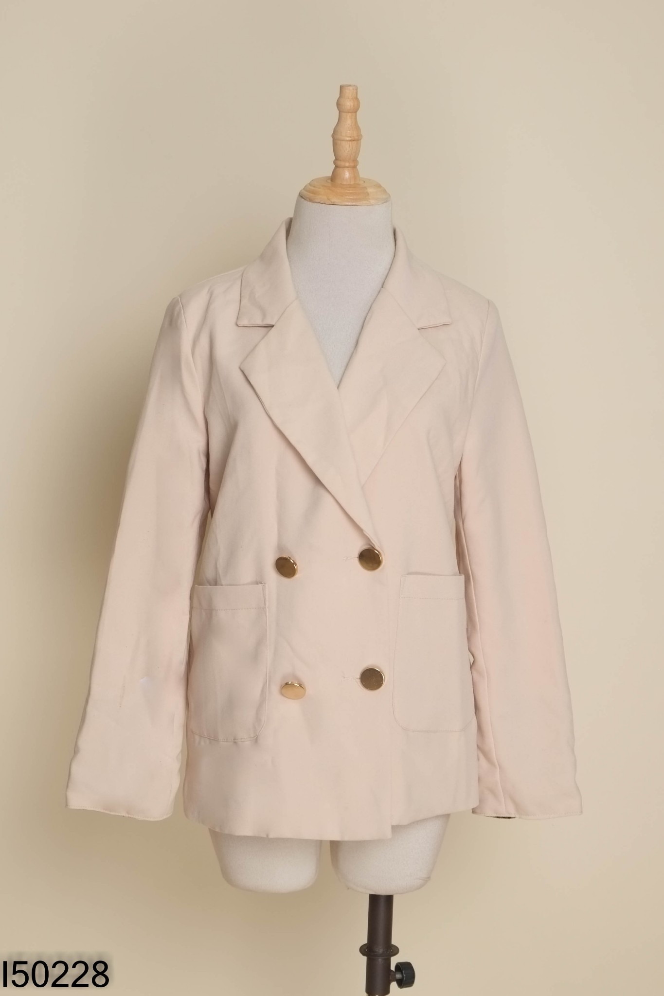 NEWTAG Áo blazers be có đệm vai
