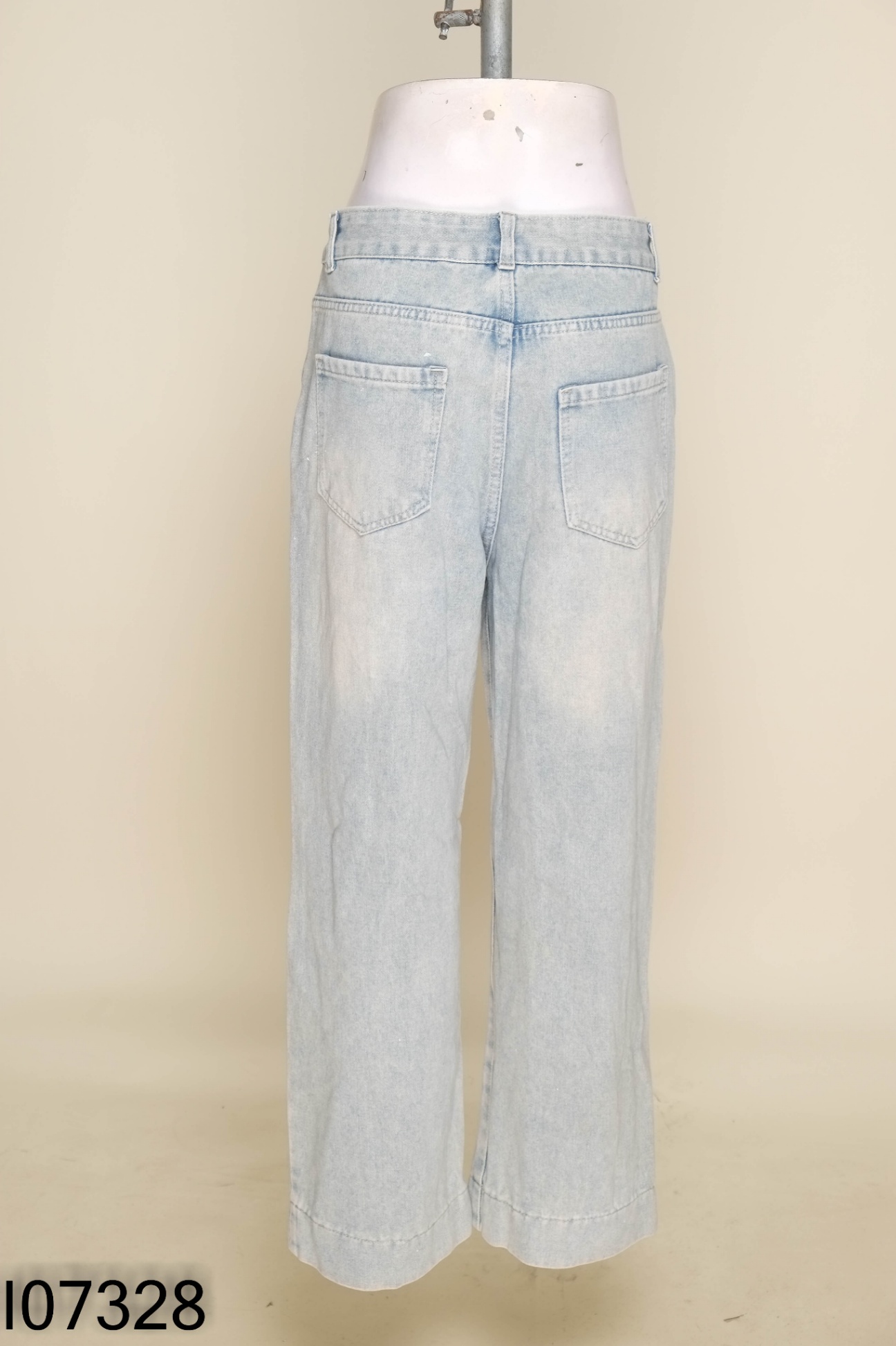 Quần jeans trơn xanh bạc