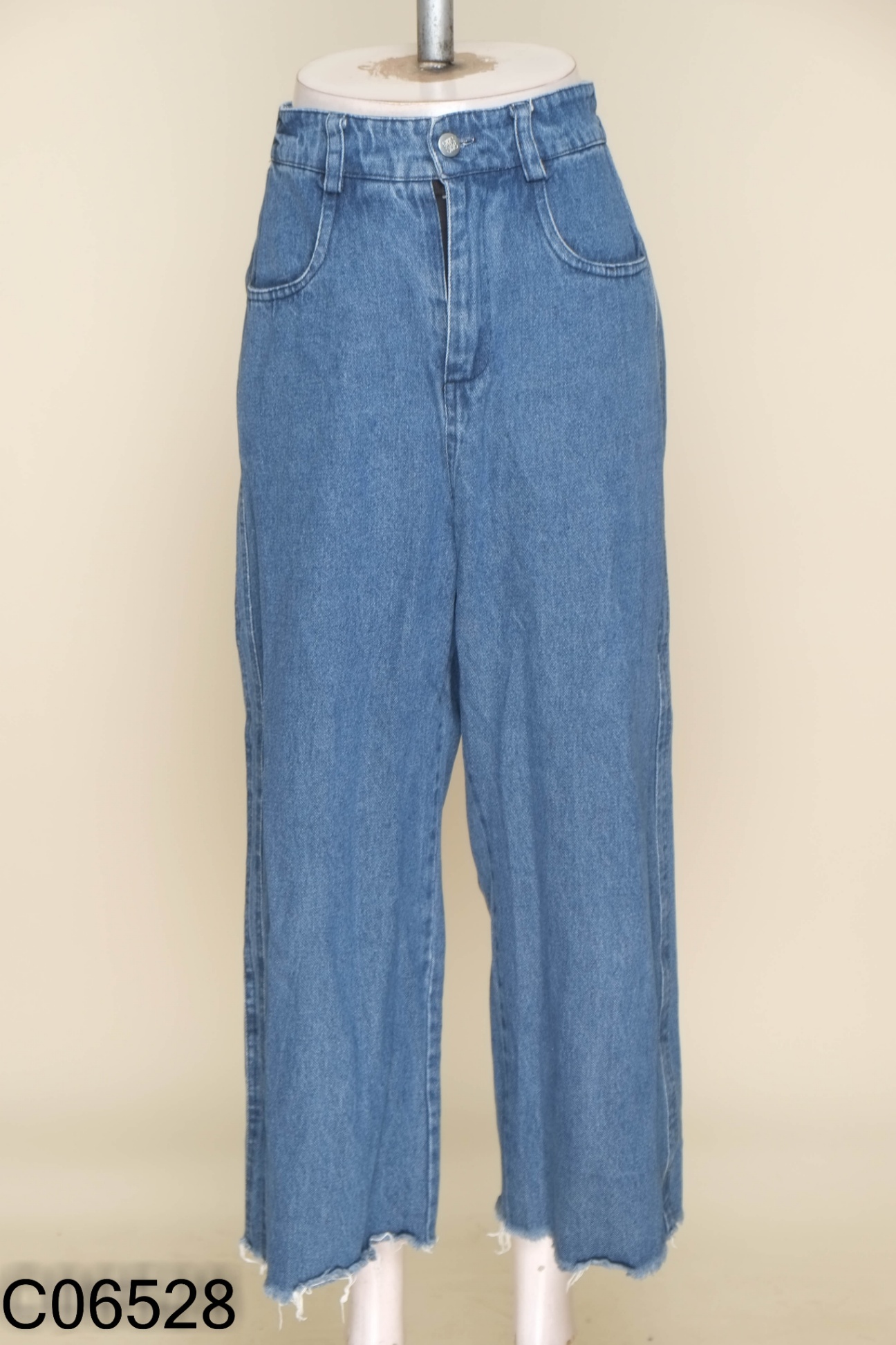 Quần jeans xnh đậm eo chun