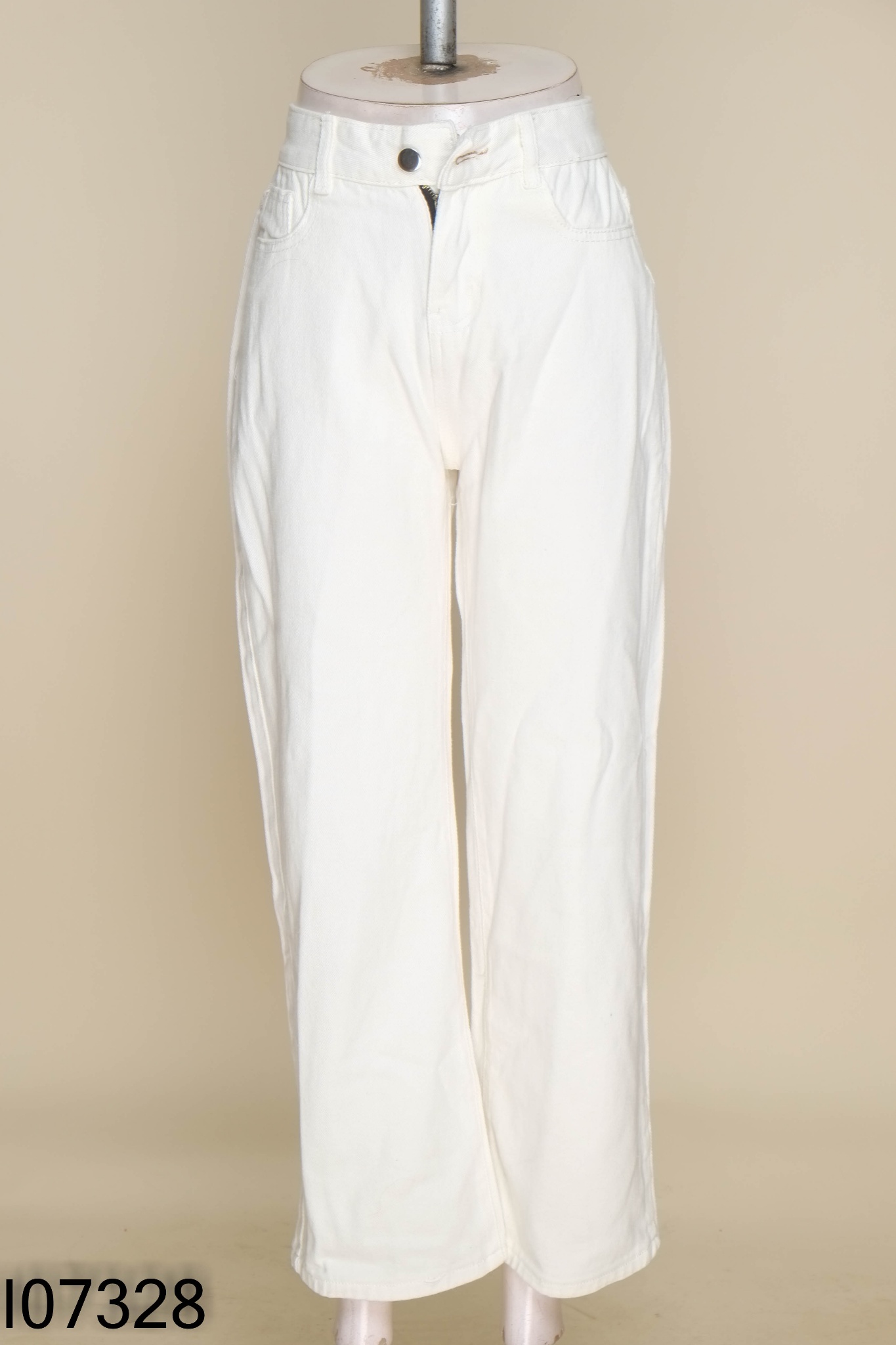 NEWTAG Quần jeans suông trắng