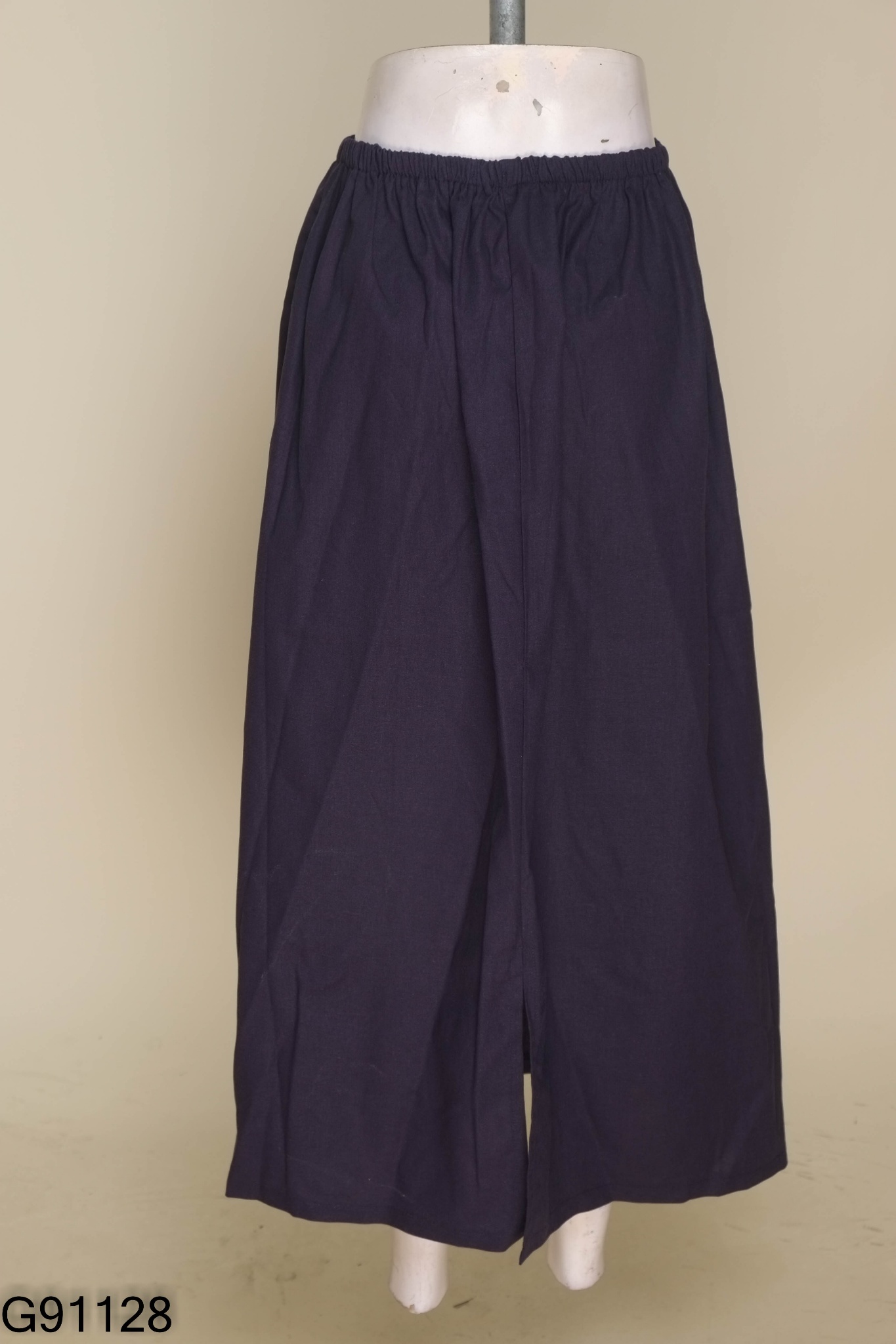 Chân váy linen xanh than