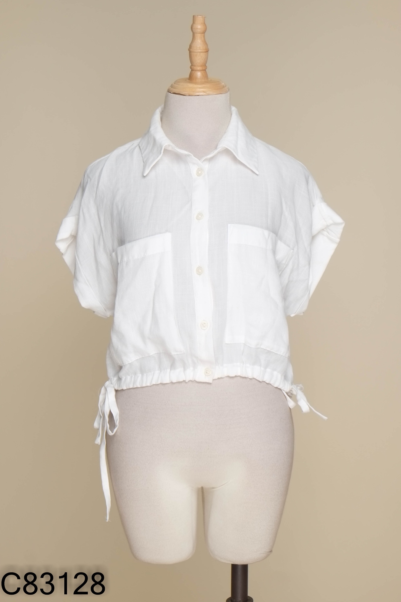 Áo linen MIXXO trắng