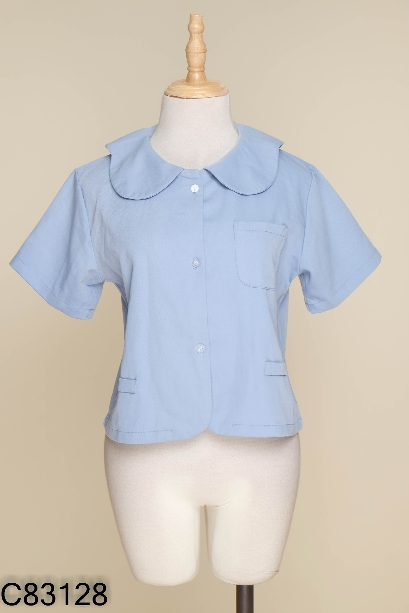 Áo xanh cổ sen