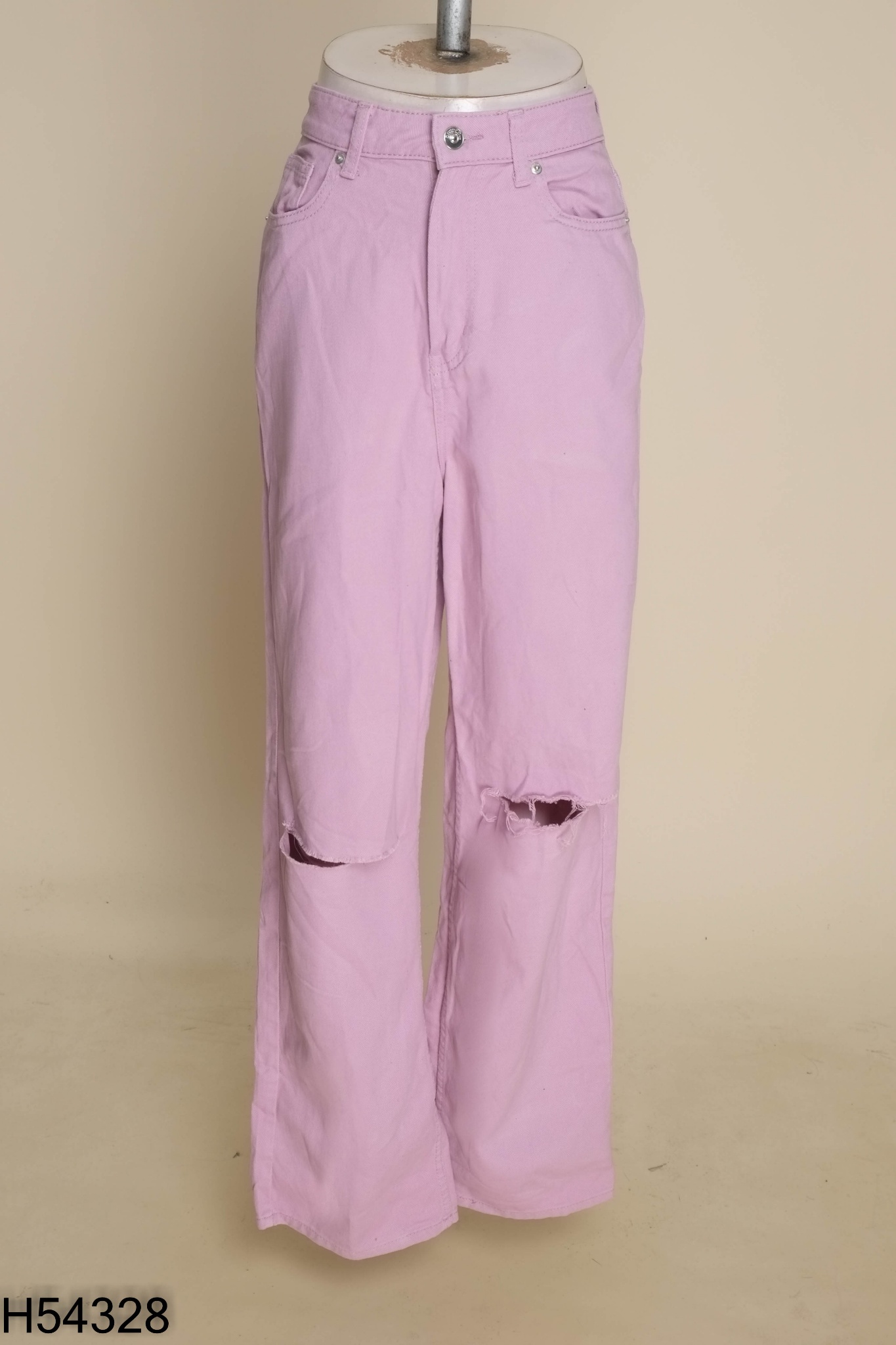 Quần jeans HM tím rách