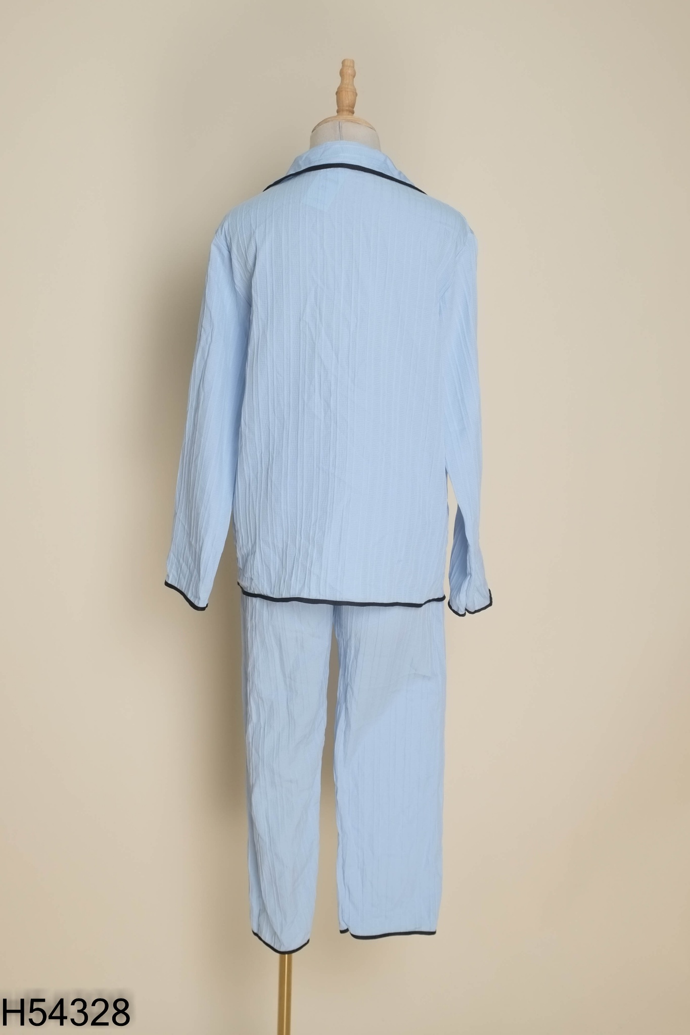 Set Pijama xanh viền đen nơ