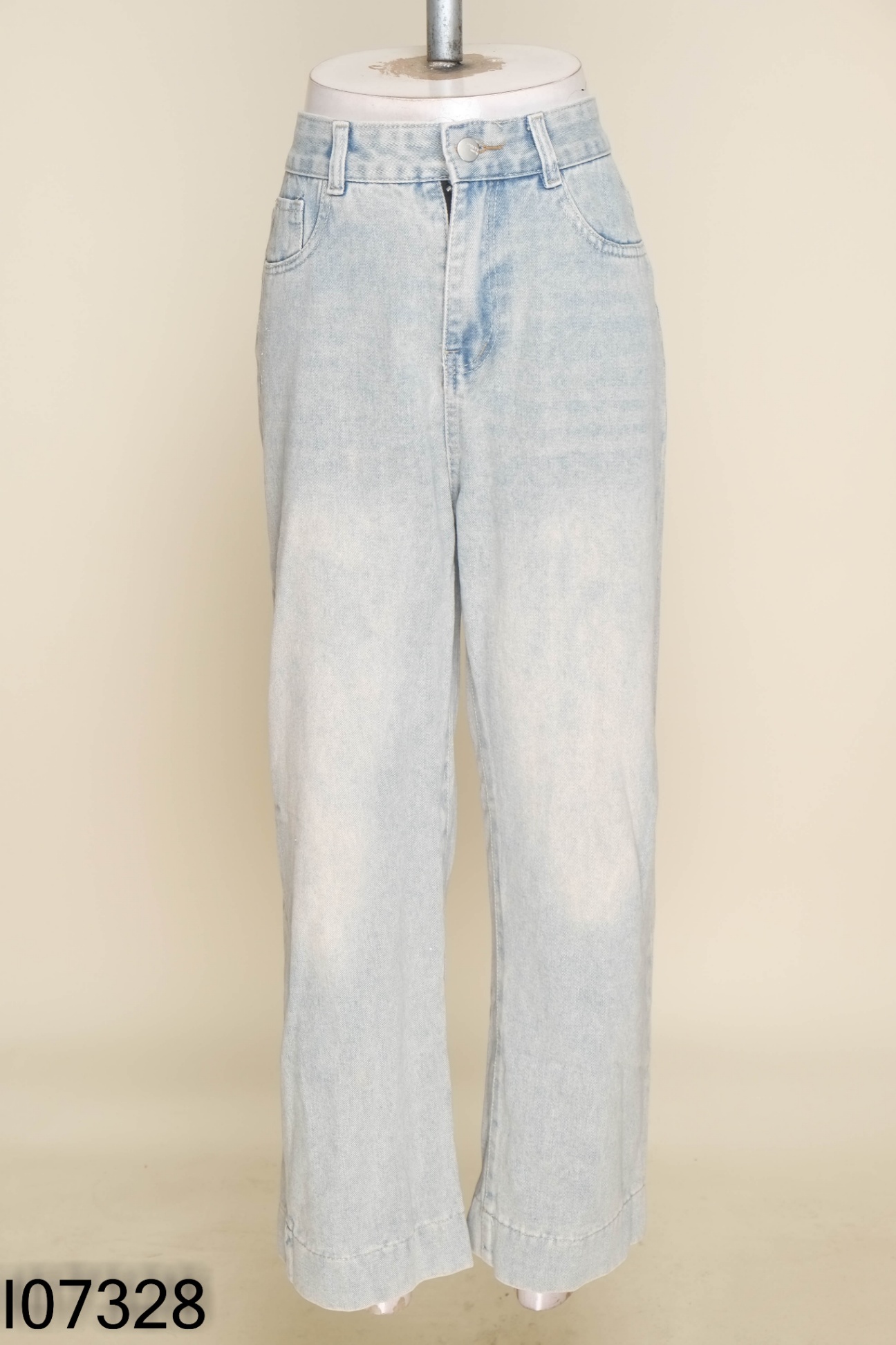 Quần jeans trơn xanh bạc