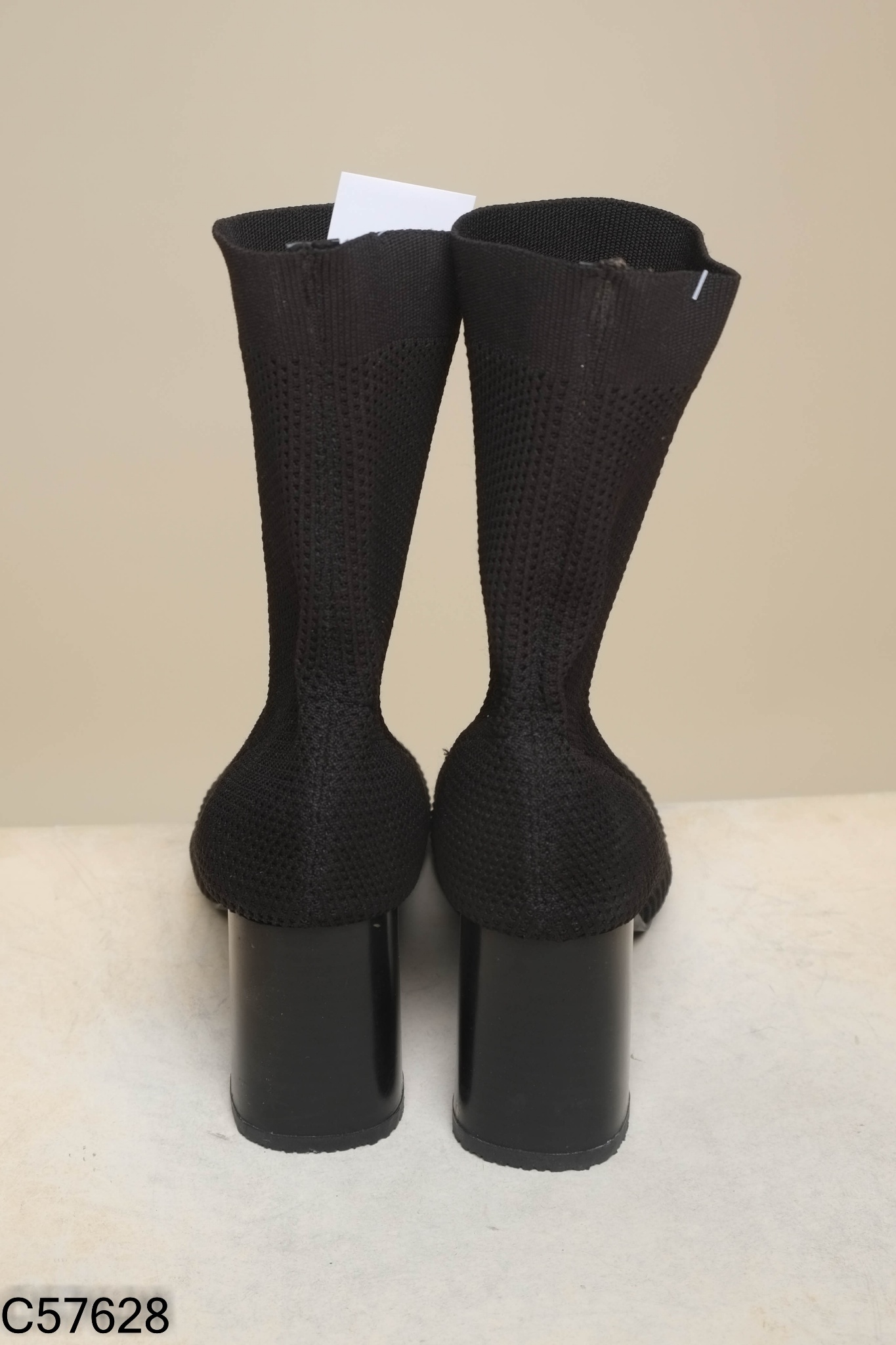 Boots đen cao gót 8P