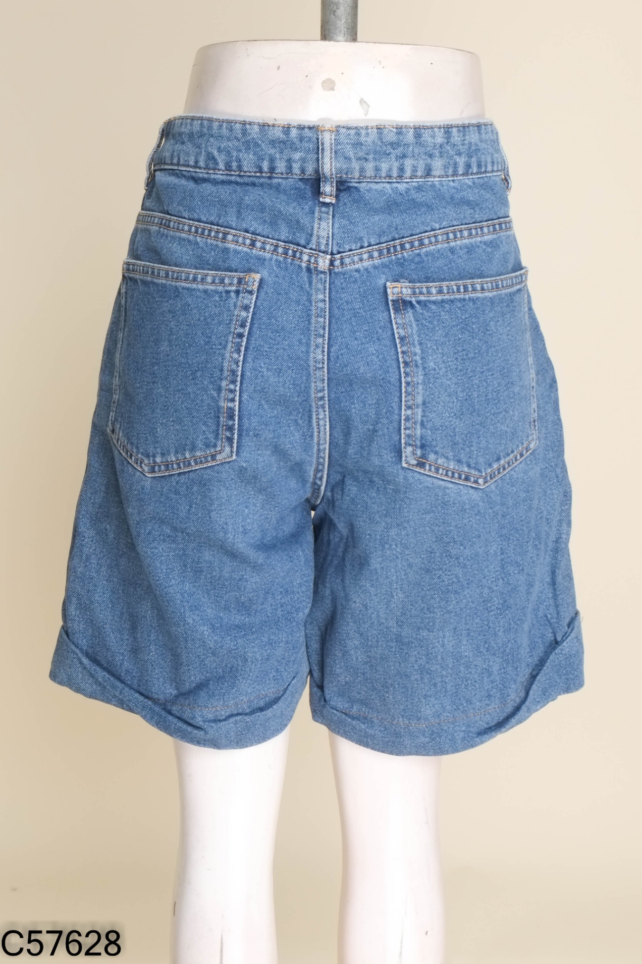 Quần short jean xanh