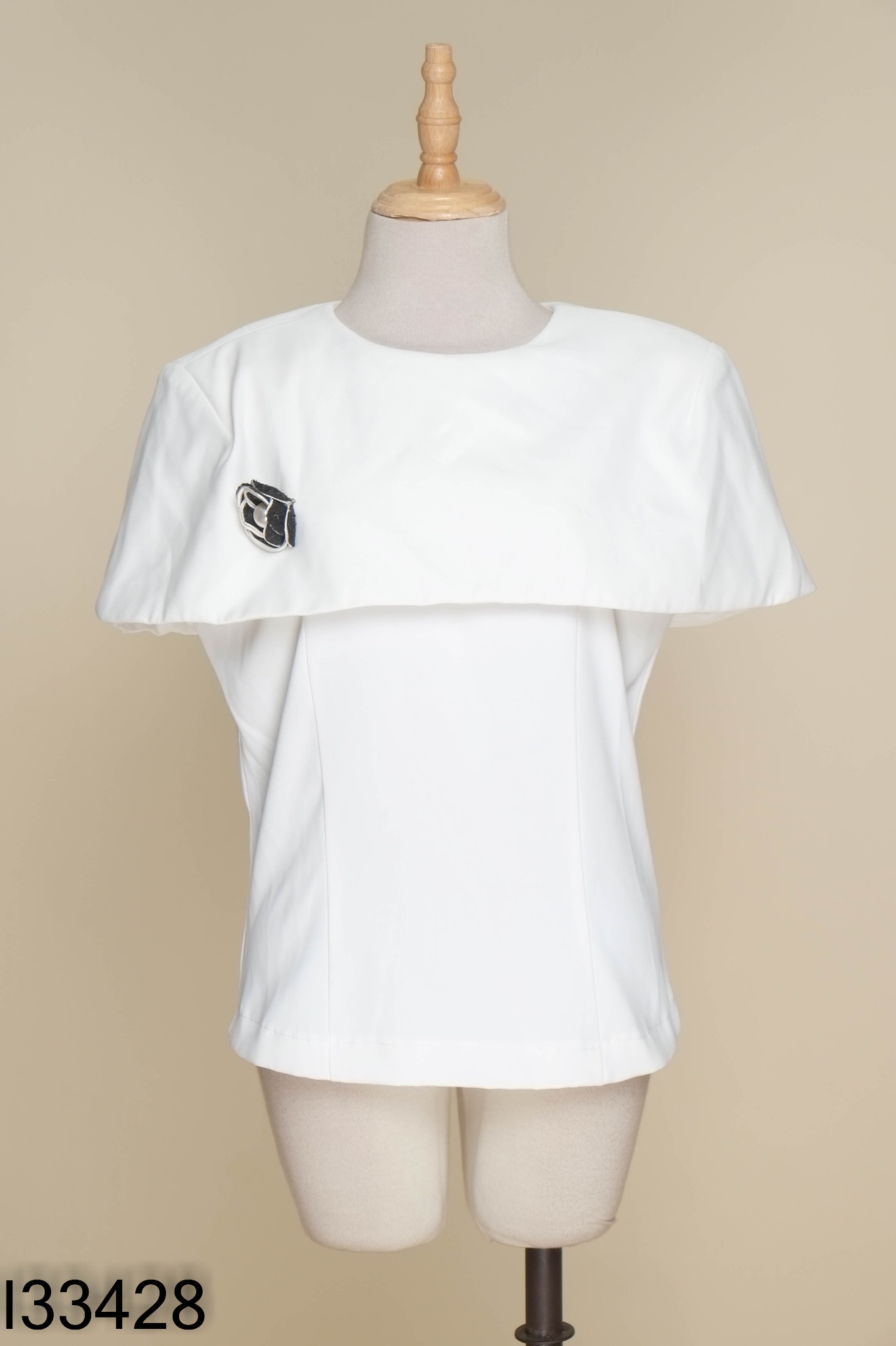 Áo peplum trắng trơn