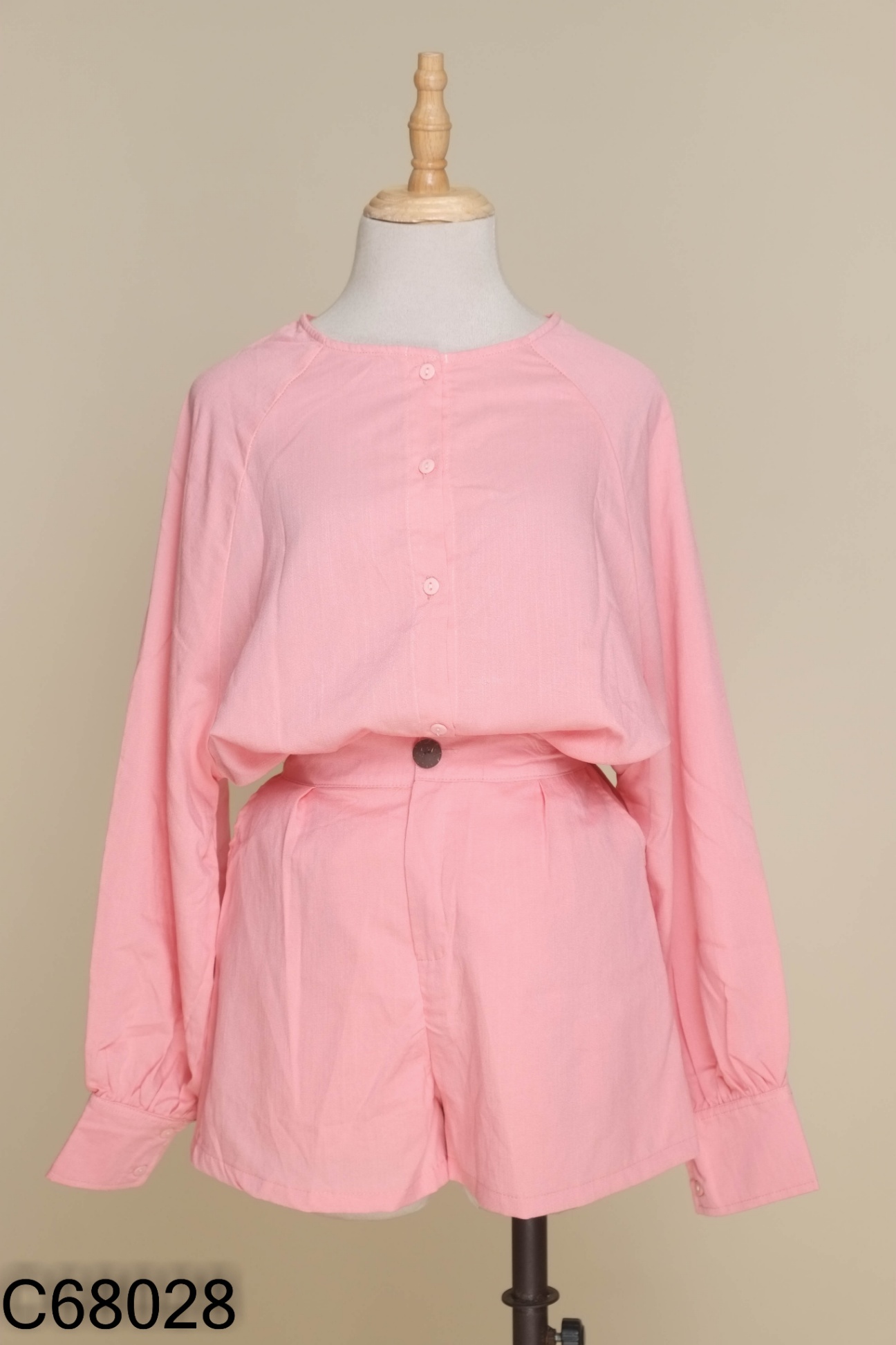 NEWTAG SET Áo hồng trơn + quần short