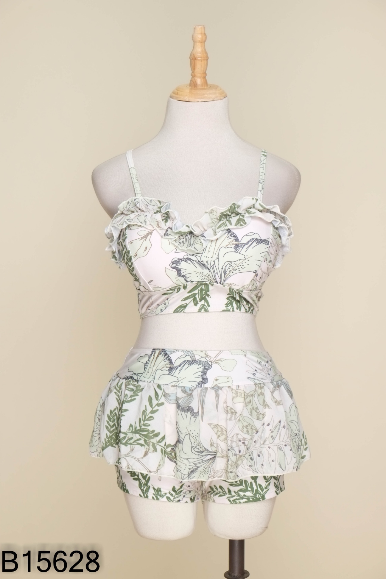 Set 3 món bikini be hoạ tiết xanh