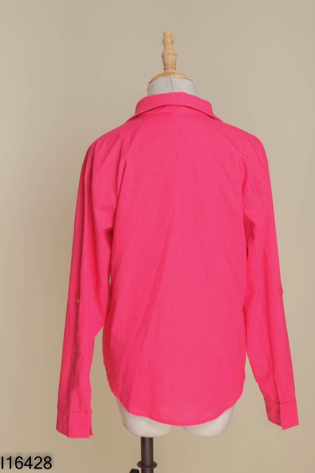 Áo sơ mi linen MANGO hồng