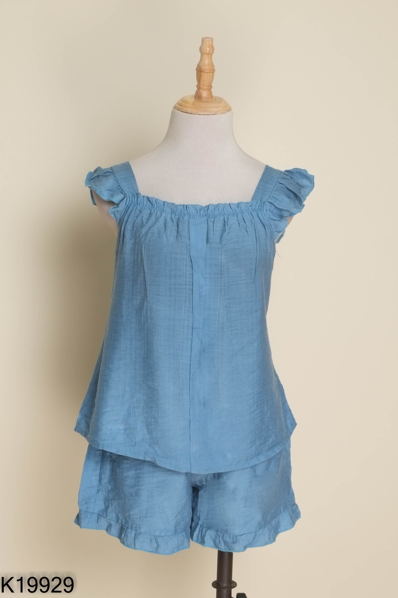 SET Áo hai dây + quần short xanh