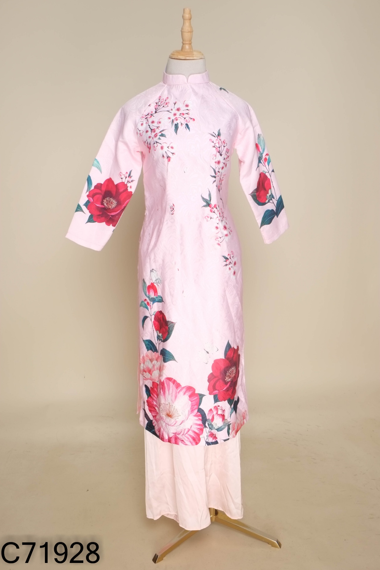 Set Áo dài hồng hoa + quần