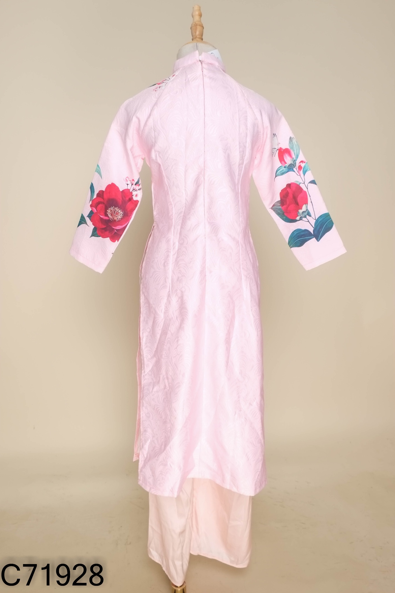 Set Áo dài hồng hoa + quần