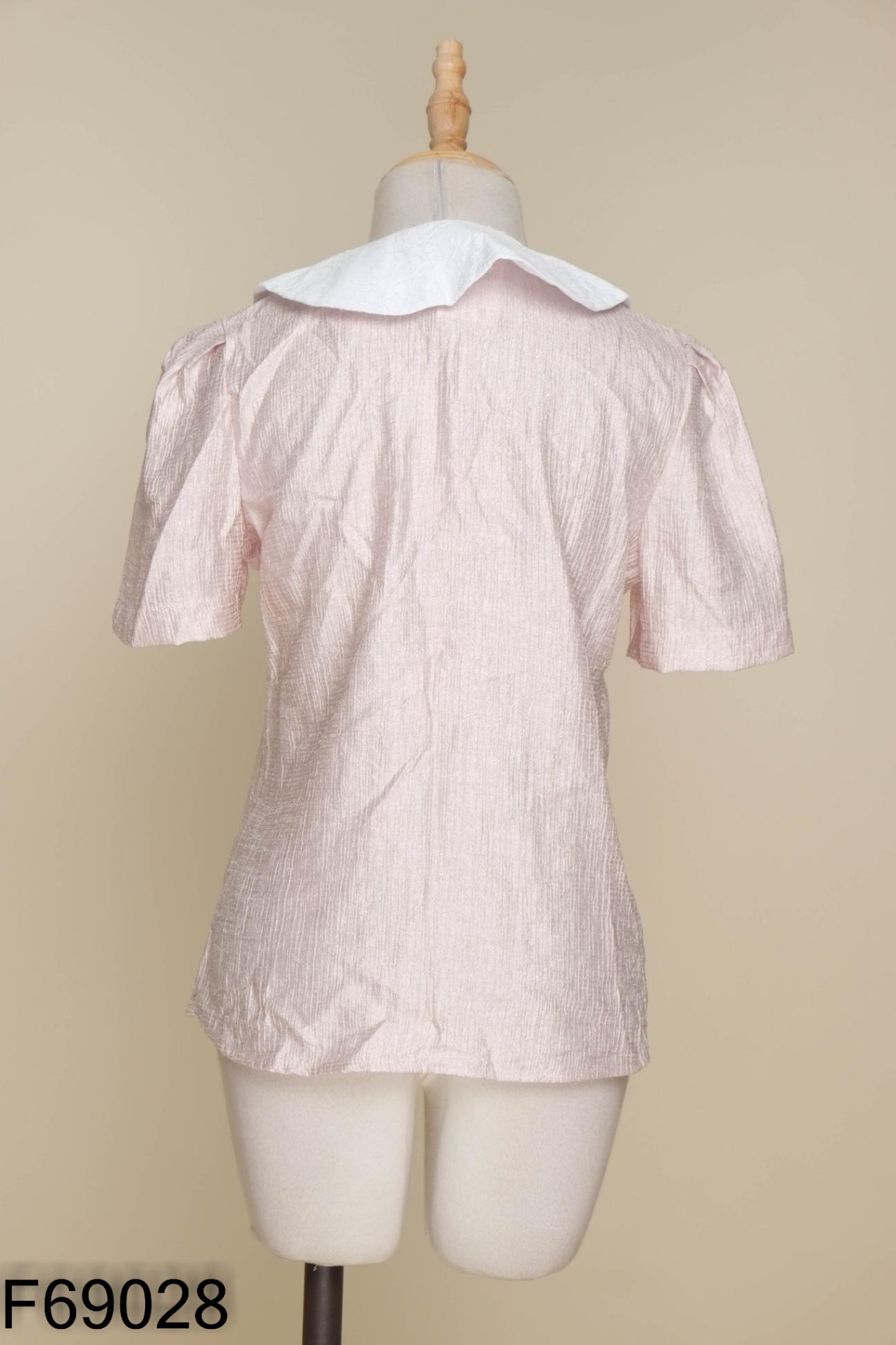 NEWTAG Áo LA MONETA hồng phối cổ trắng