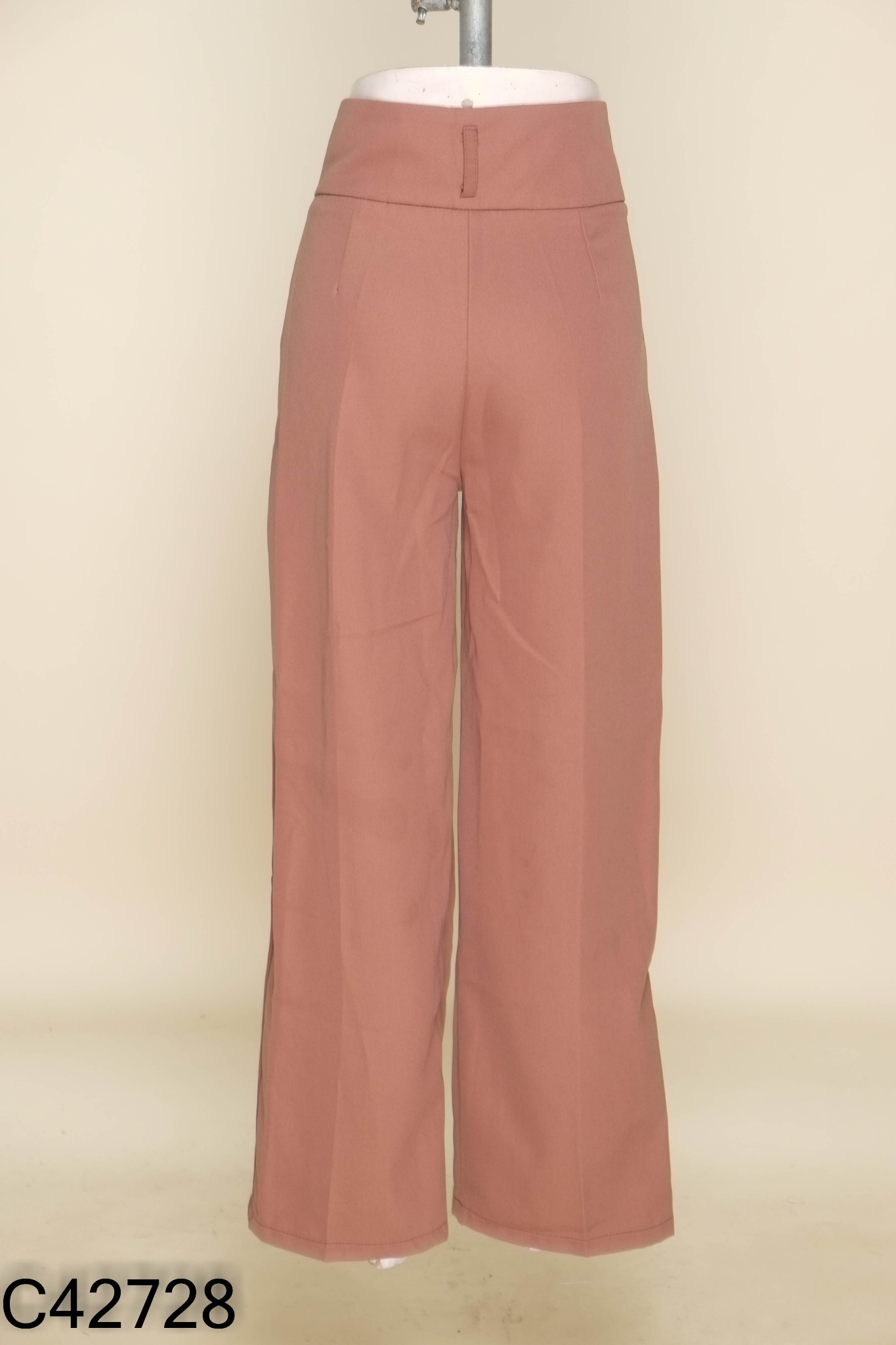 Quần culottes vải nâu 2 khuy