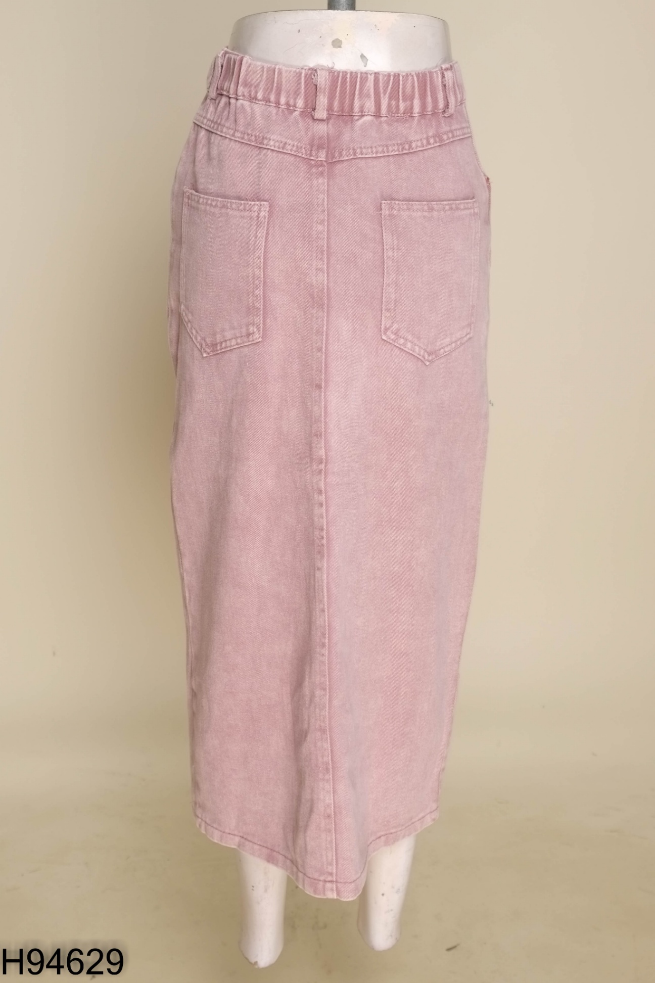 Chân váy jeans tím xẻ
