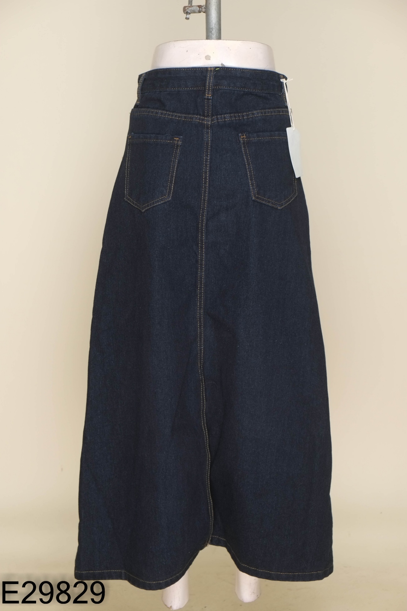 NEWTAG Chân váy jeans xanh đậm