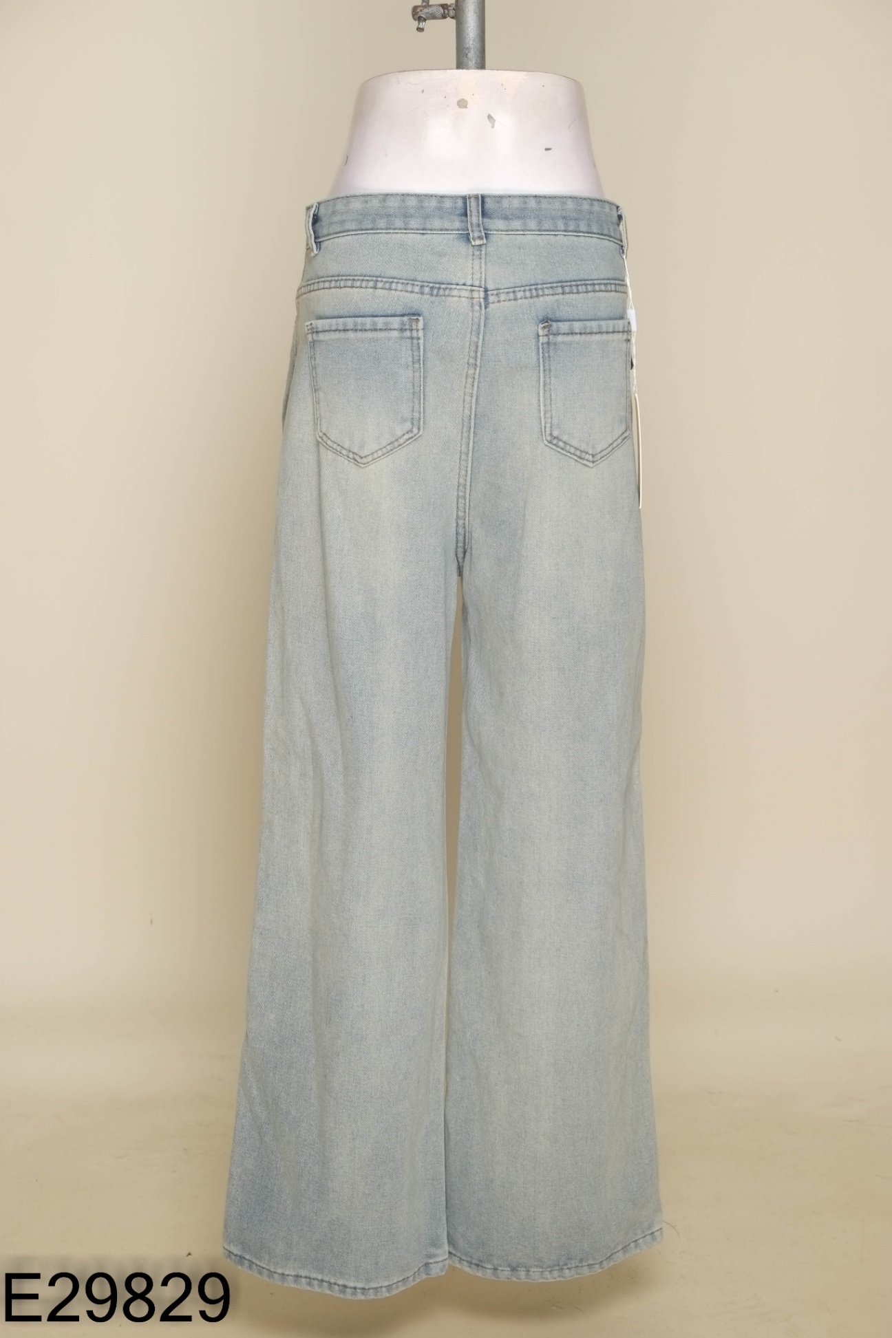 NEWTAG Quần culottes jeans xanh nhạt