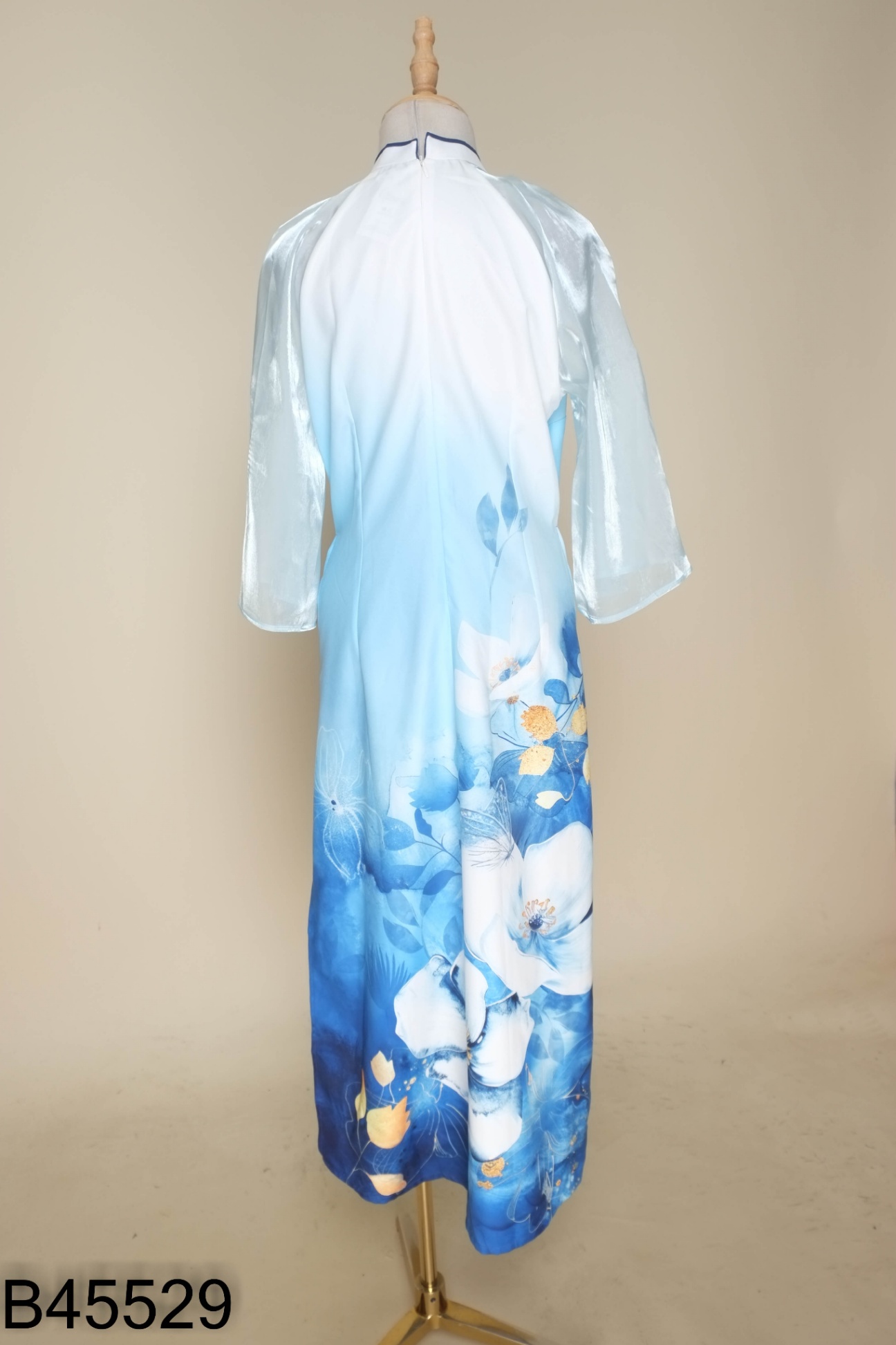 Áo dài ECONI xanh hoa