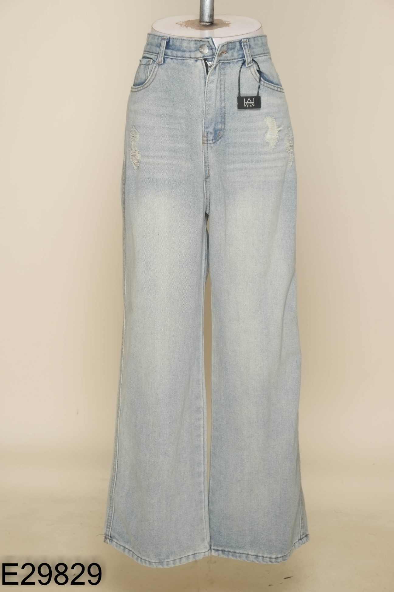 NEWTAG Quần culottes jeans xanh nhạt